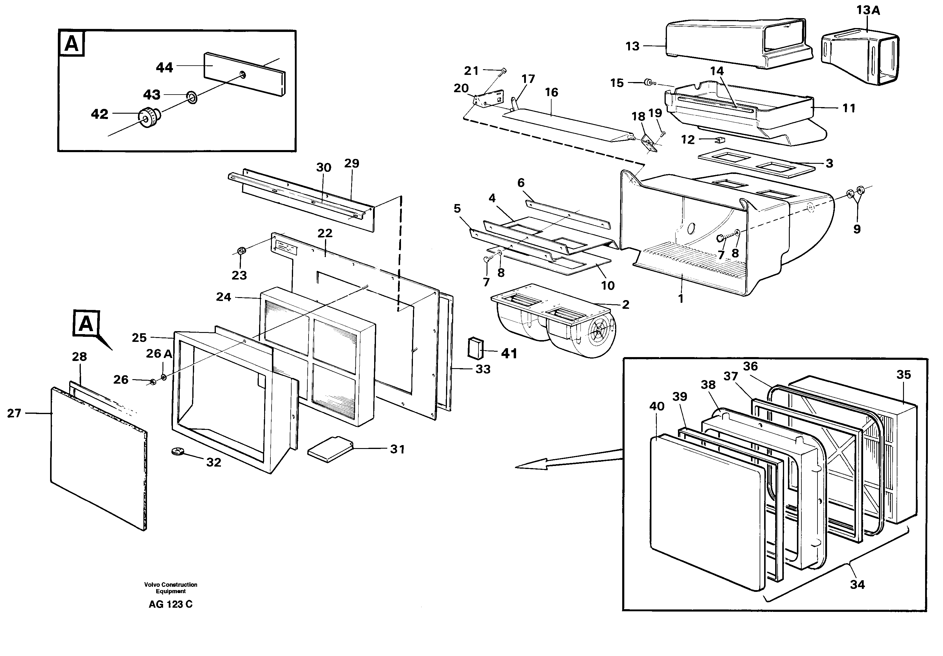 Air filter — volvo parts diagram