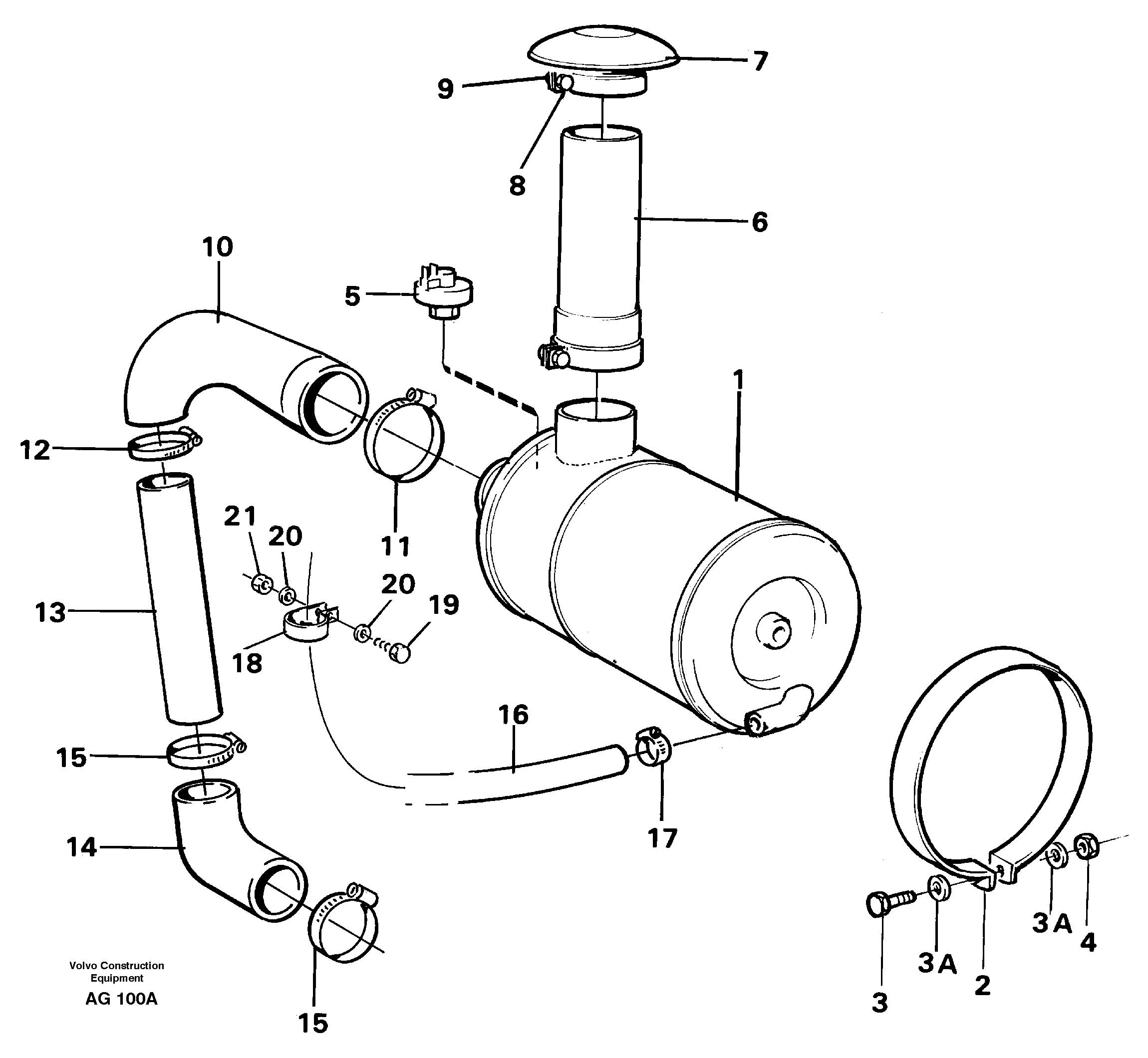 Inlet system — volvo parts diagram