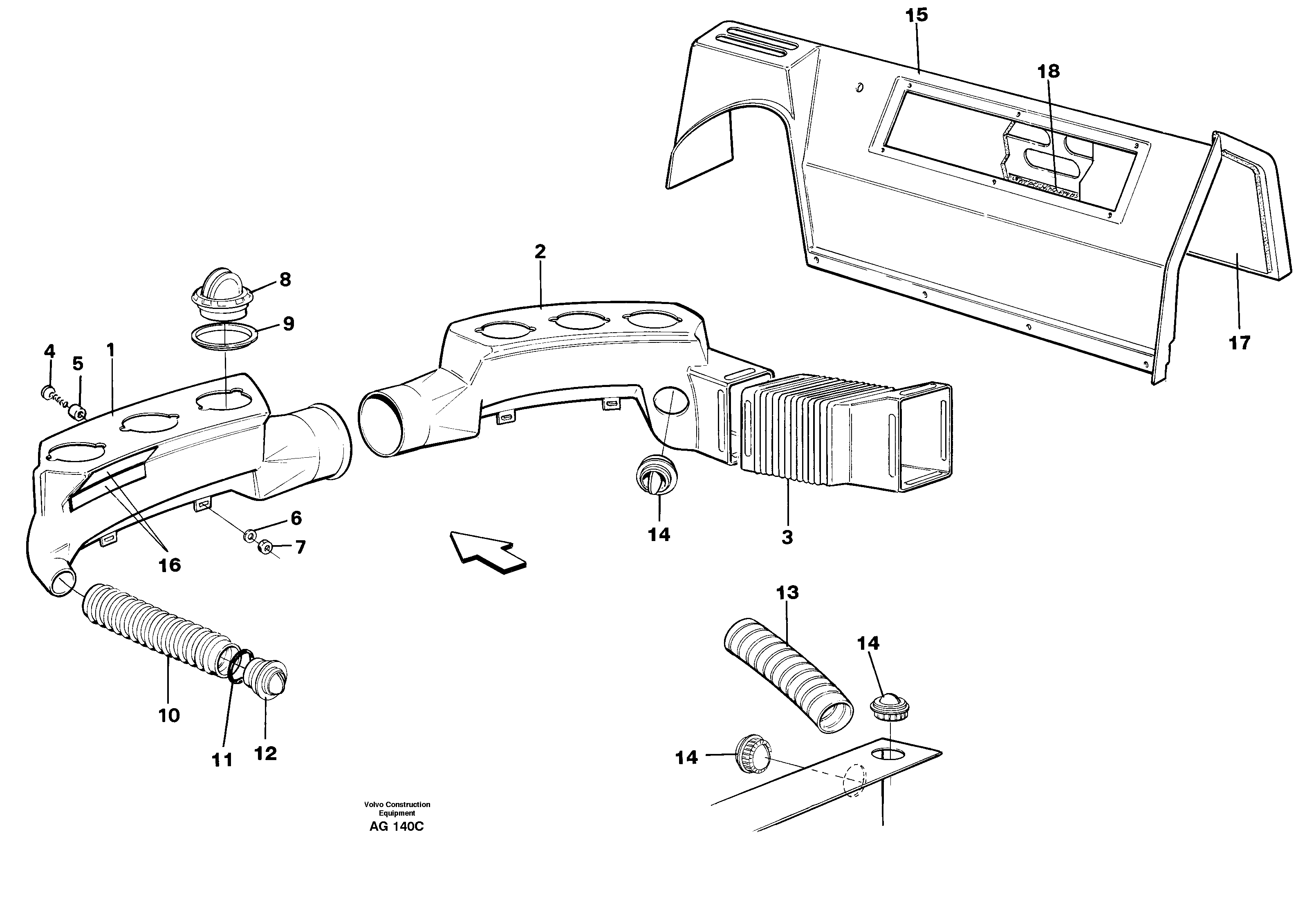 Air ducts — volvo parts diagram