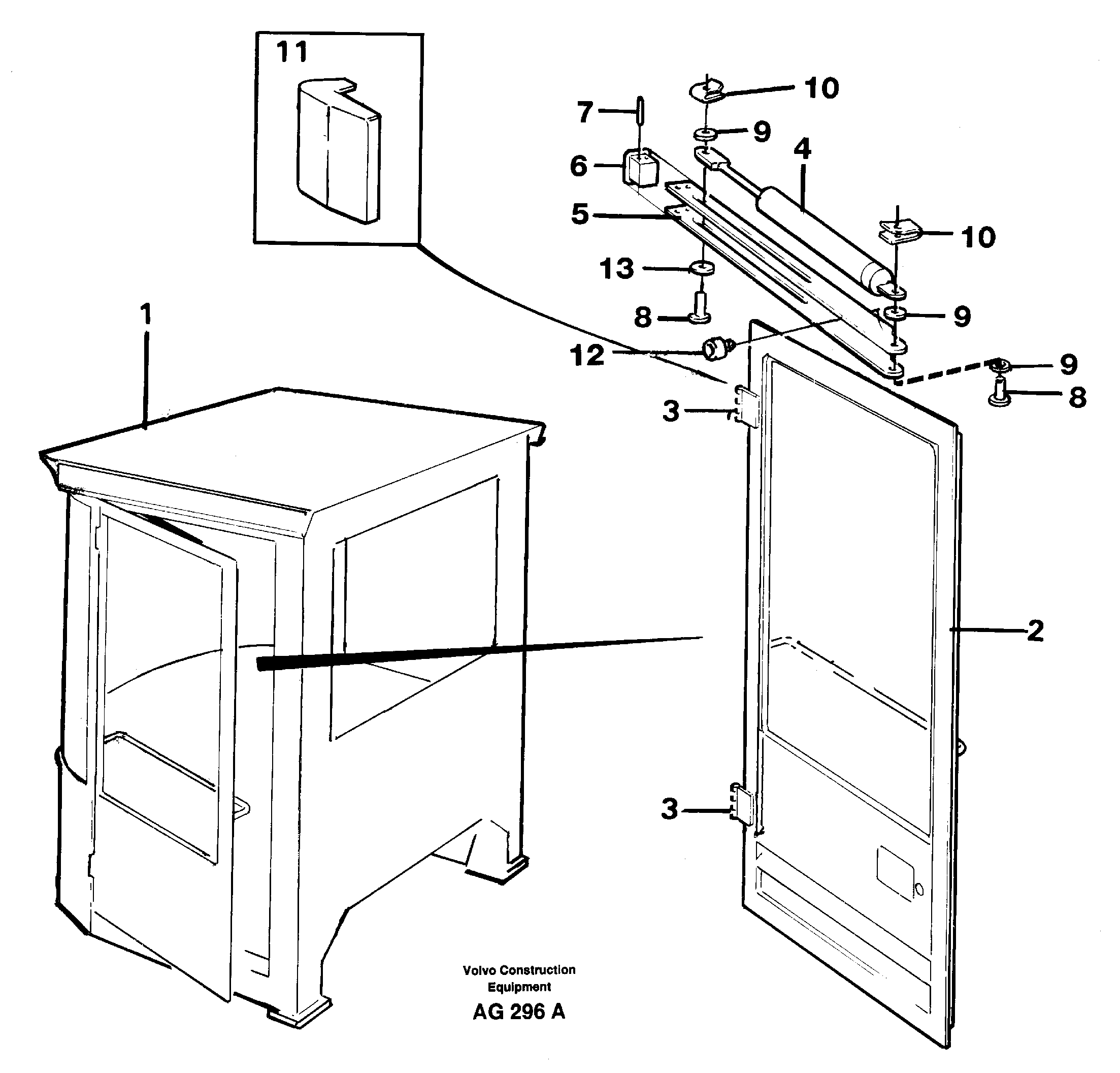 Door mounting — volvo parts diagram