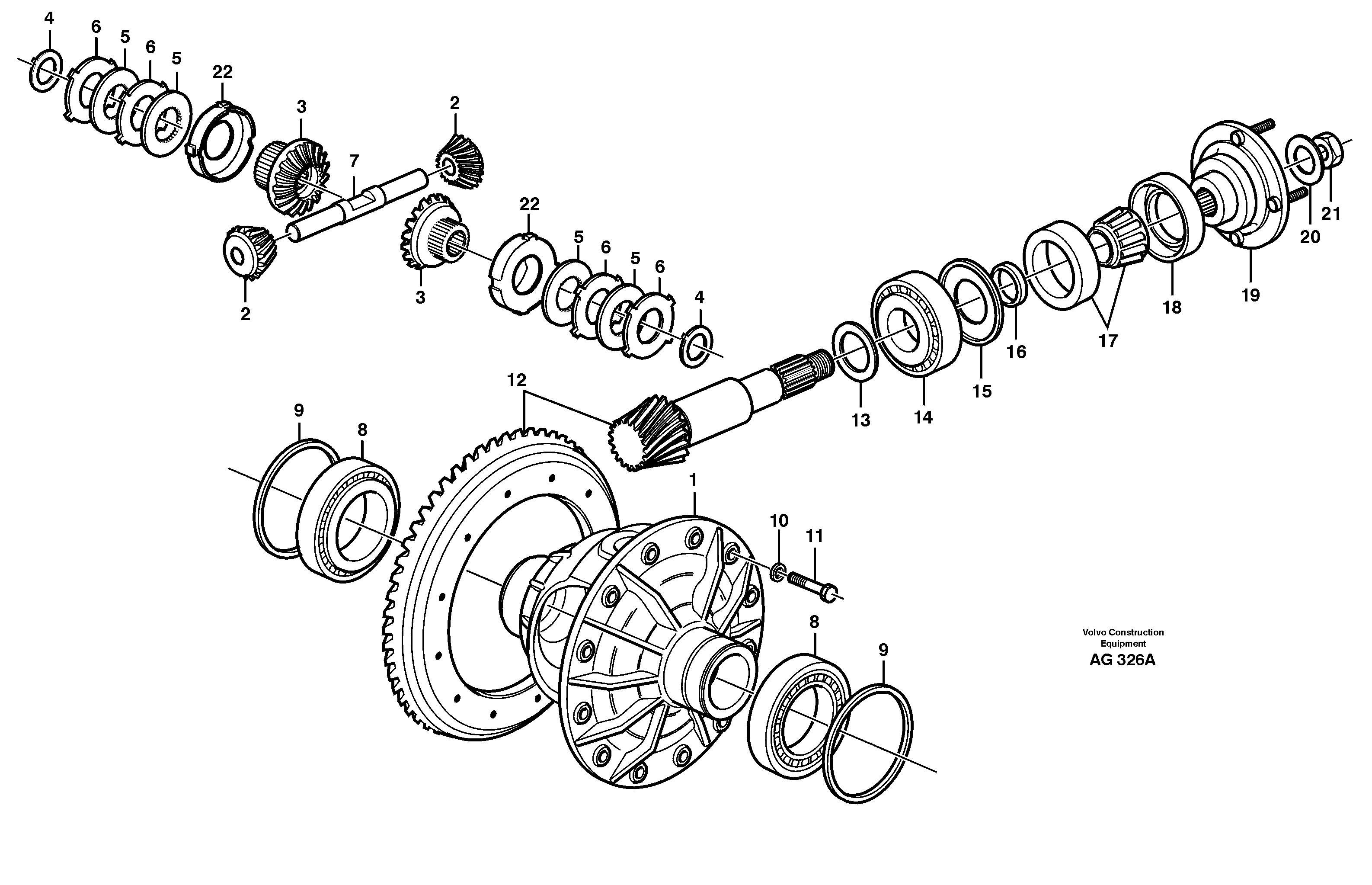 Final drive  23868(94644) — volvo parts diagram