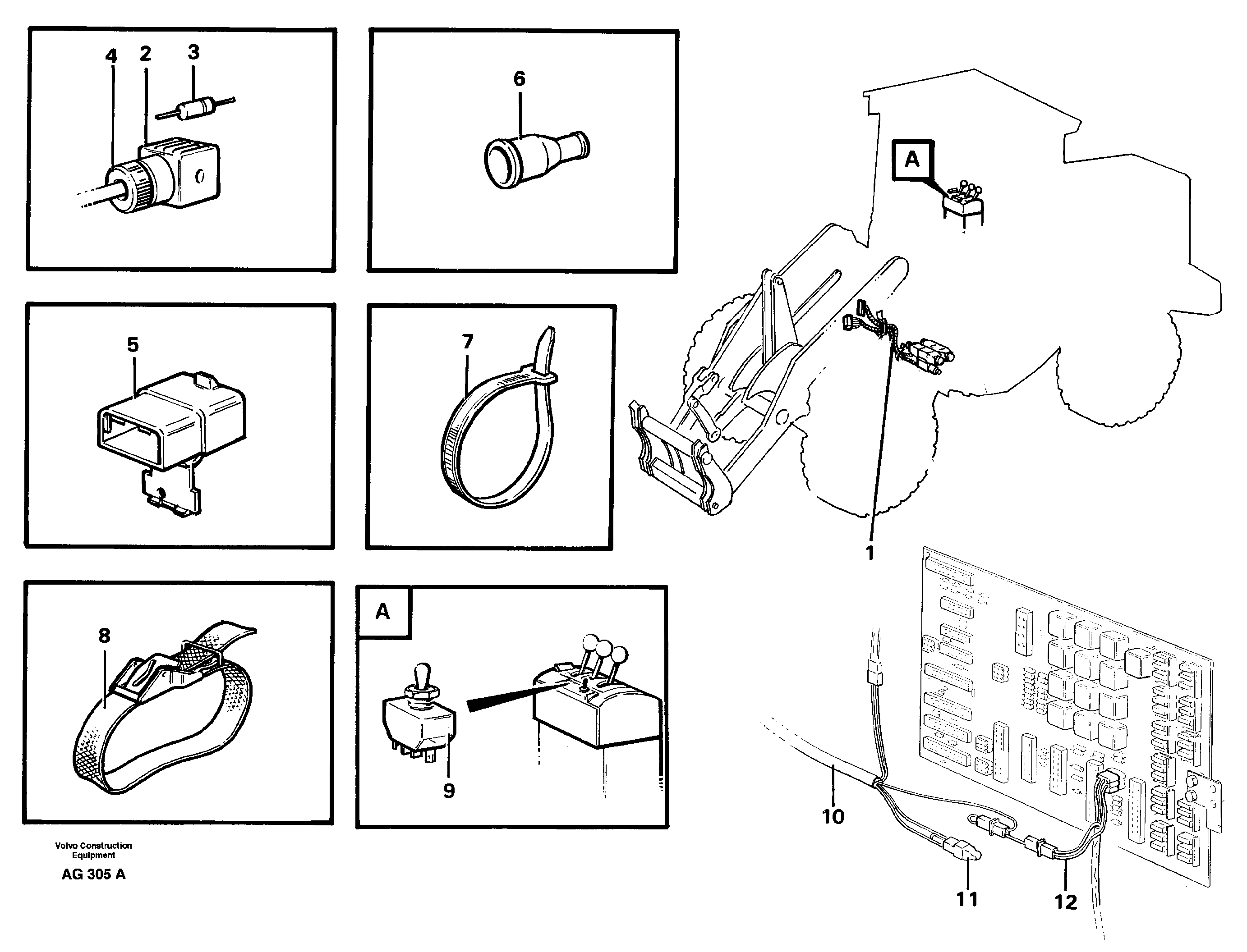 Cable harness. 4:th function. Pressure draining  92231, 94530, 94878 — volvo parts diagram