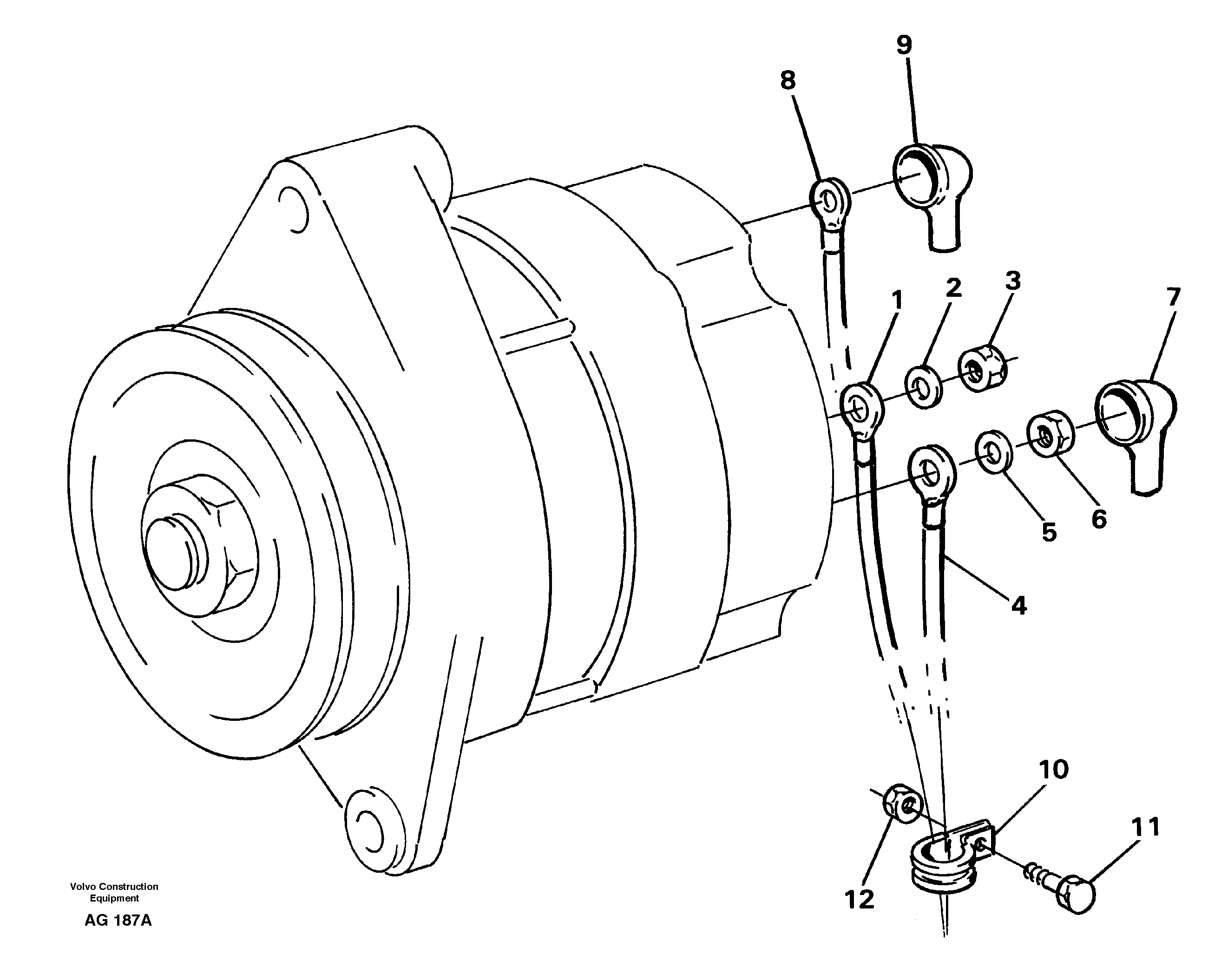 Cable harness Alternator — volvo parts diagram