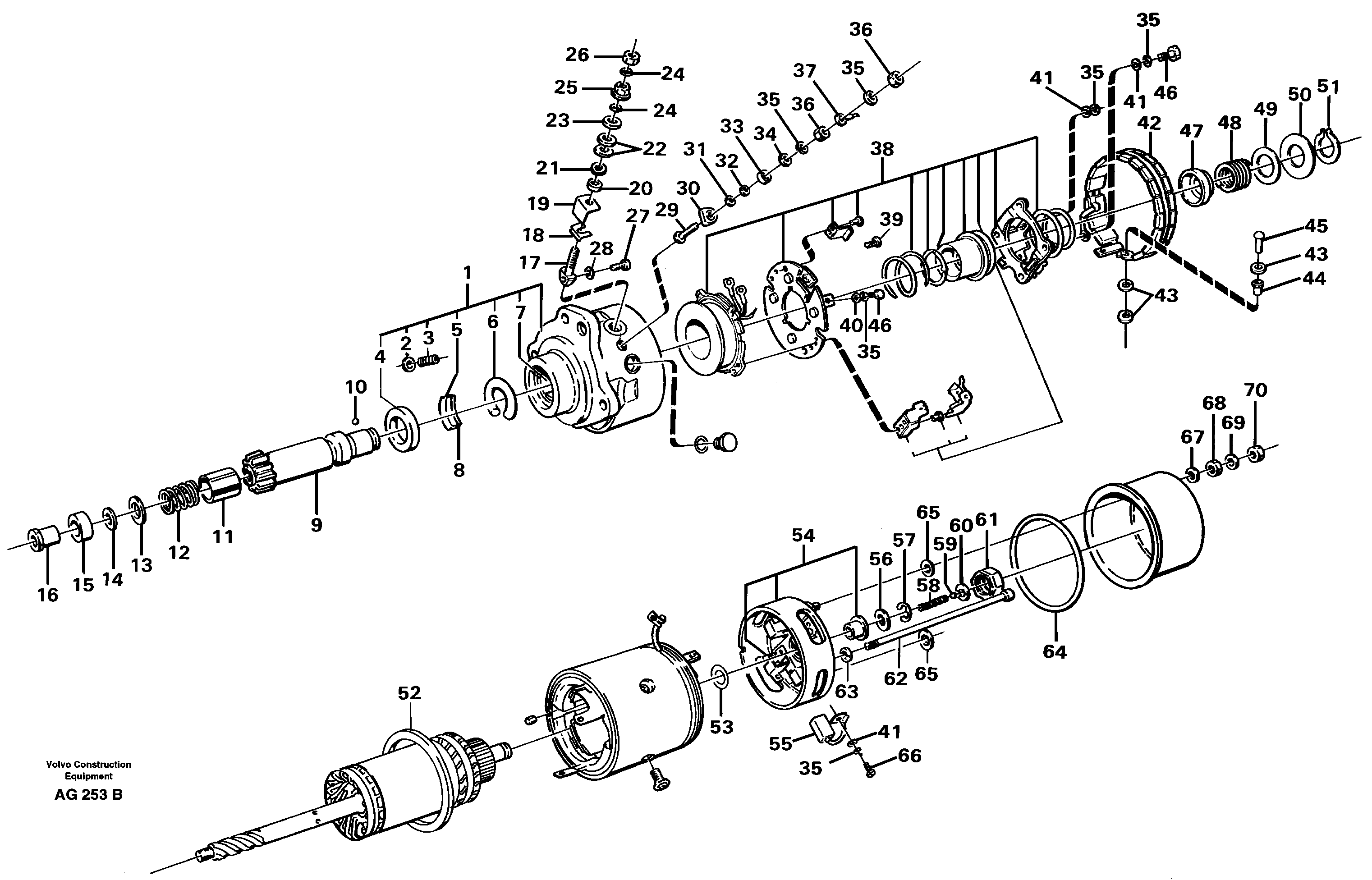 Starter motor — volvo parts diagram