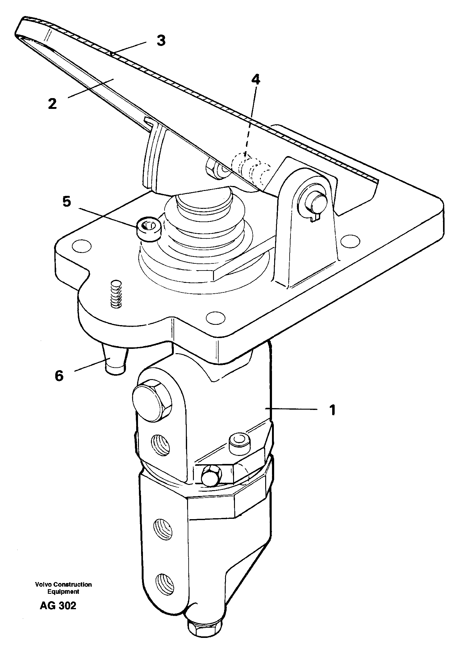 Footbrake valve  SER NO - 9715 — volvo parts diagram
