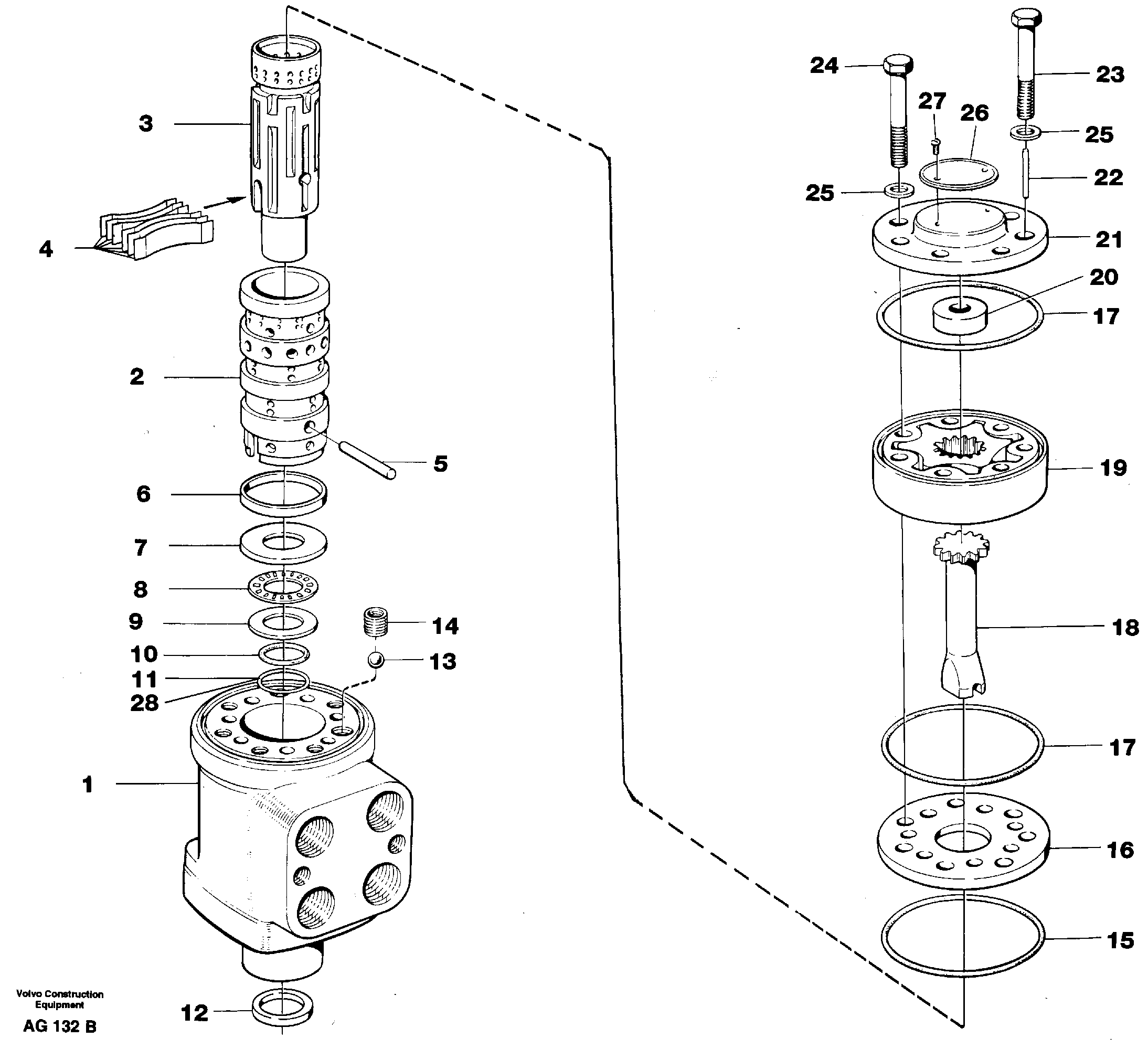 Steering unit — volvo parts diagram
