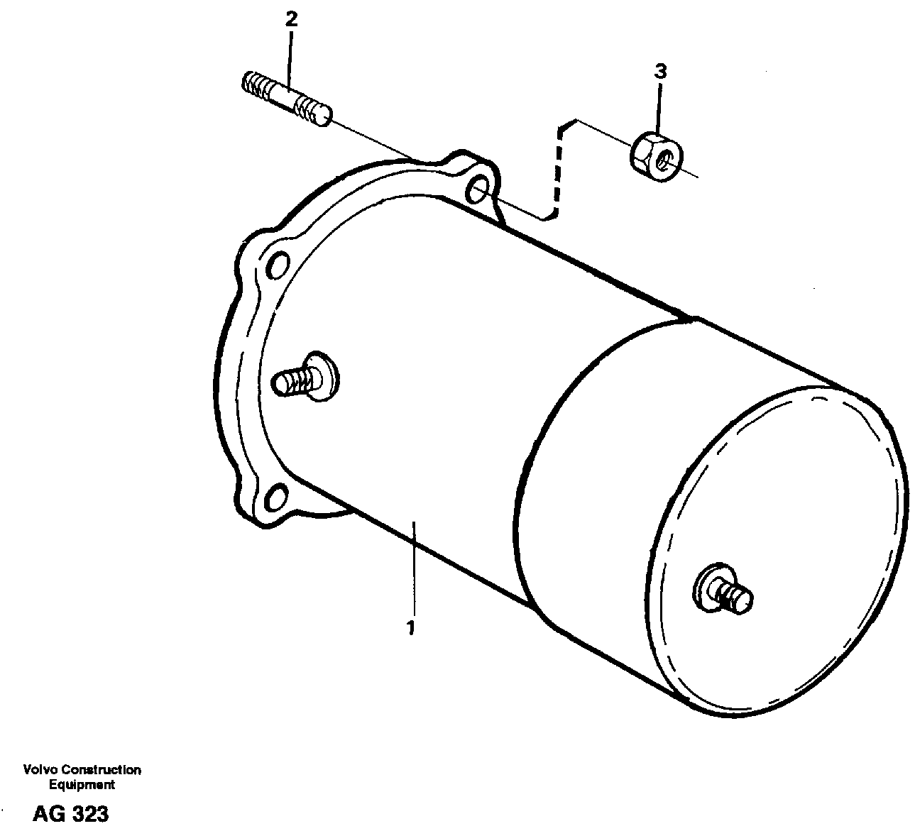 Starter motor, mounting — volvo parts diagram