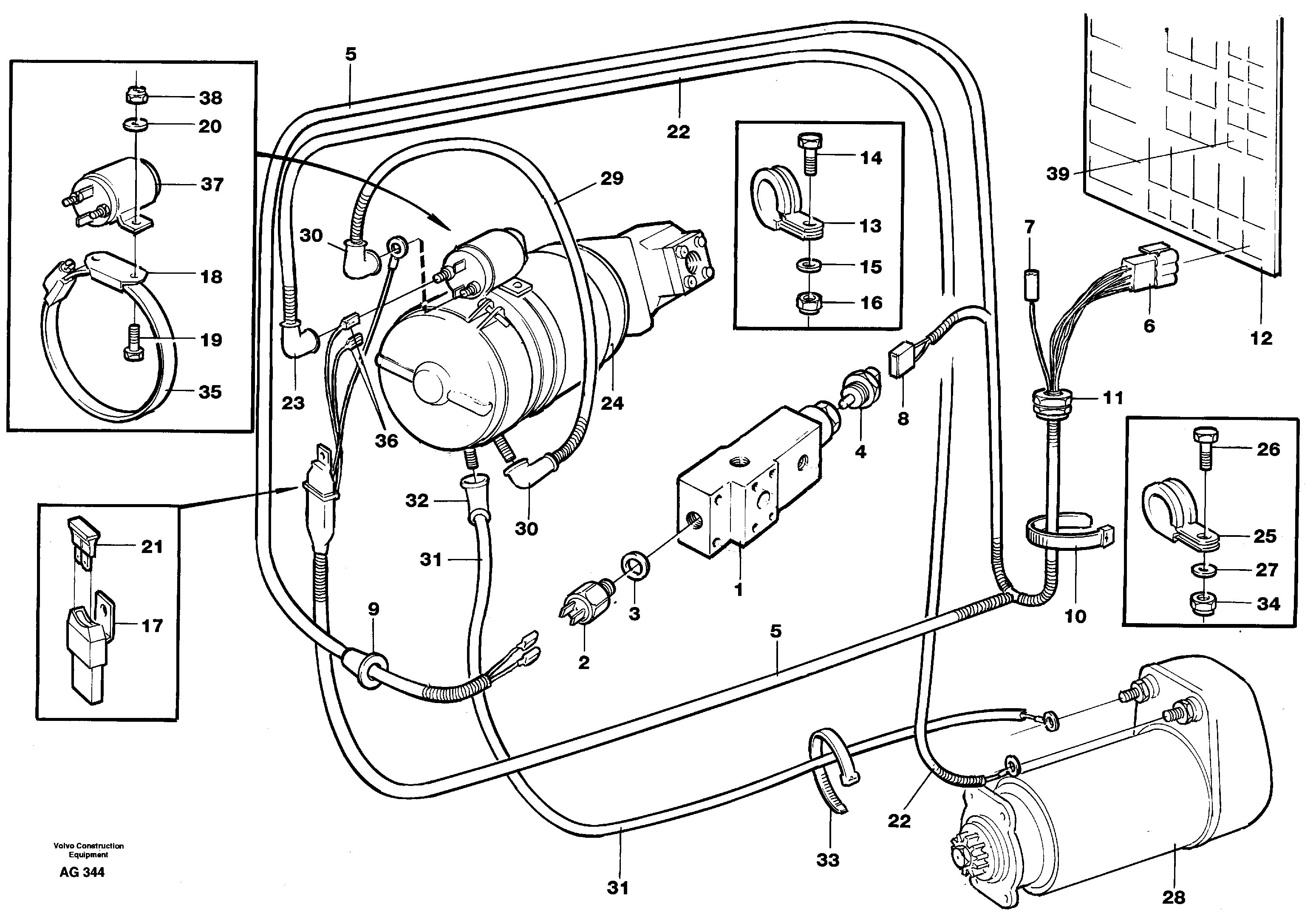 Electrical system: Secondary steering system  94454 — volvo parts diagram