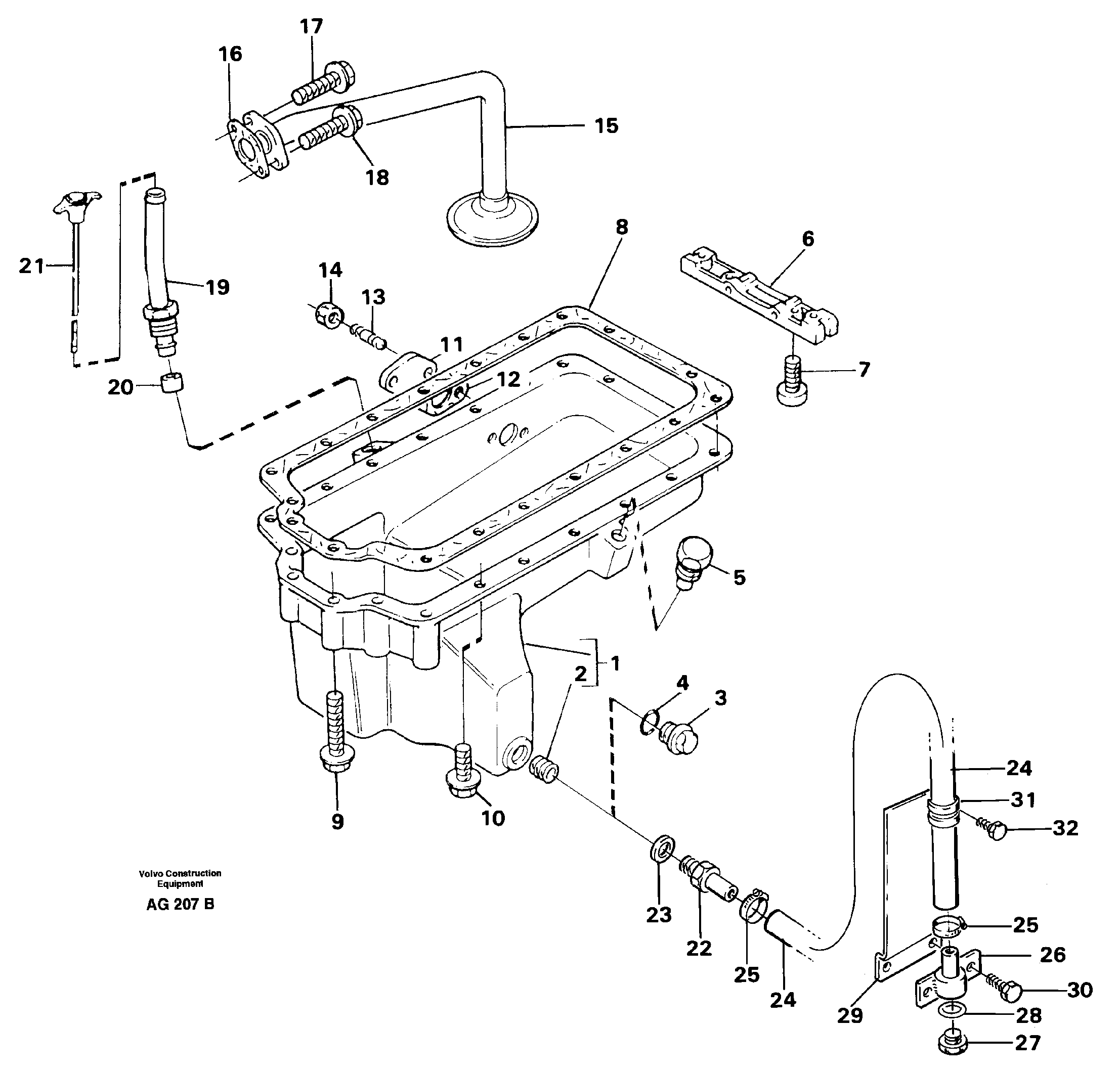 Oil sump — volvo parts diagram