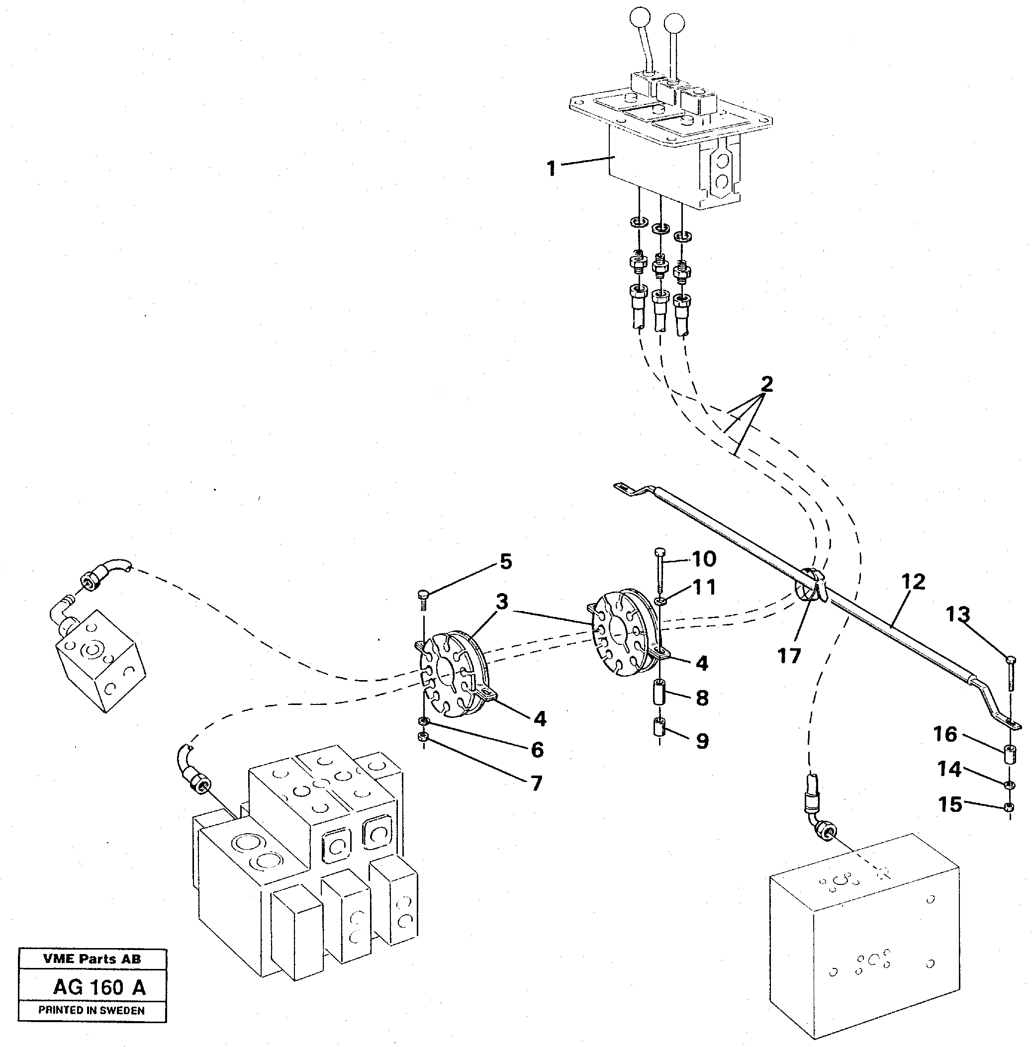 Servo hydraulic Fitting parts — volvo parts diagram
