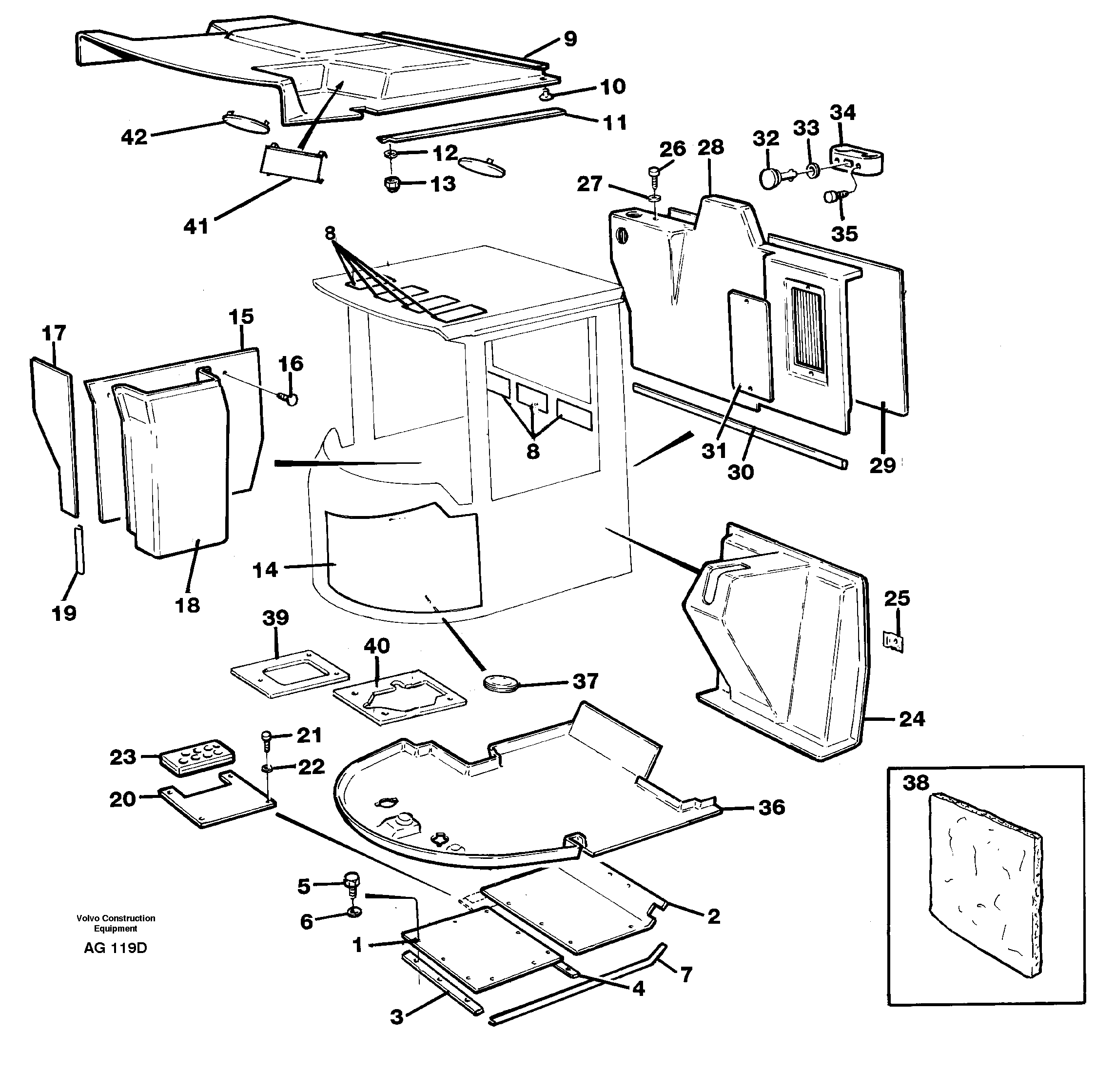 Insulating matting — volvo parts diagram
