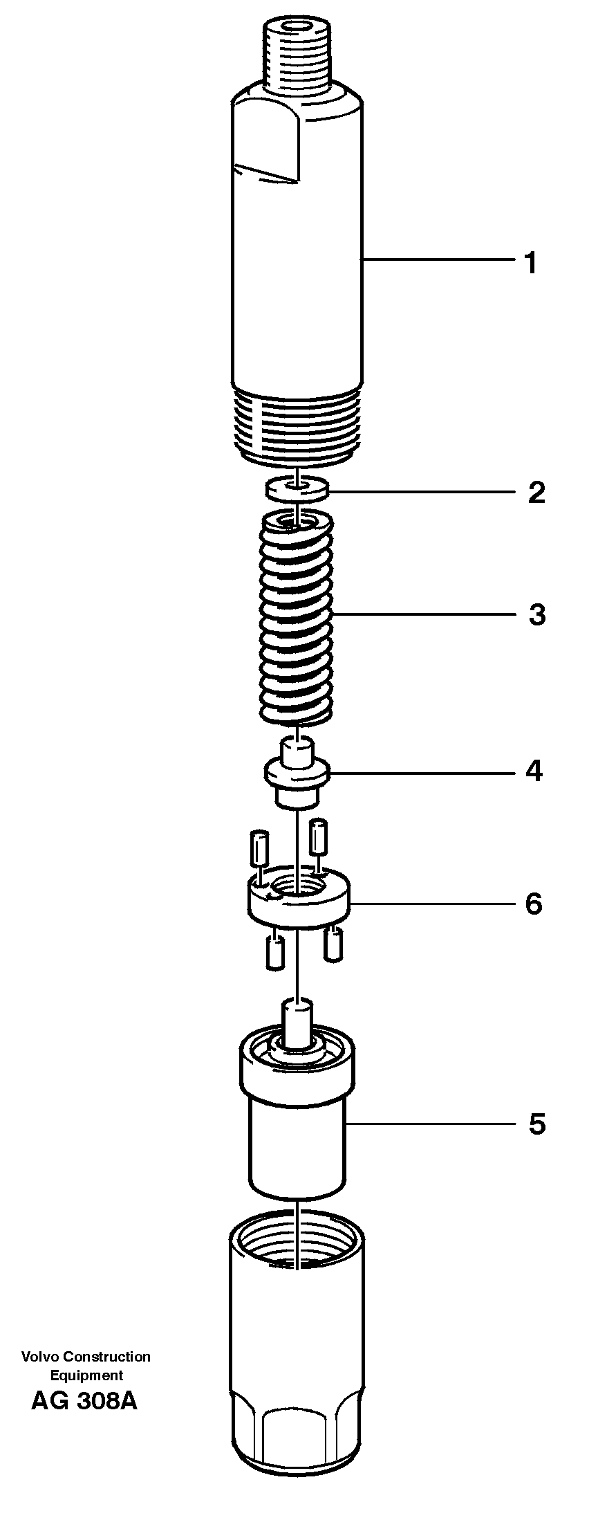 Injector  TD 40 GA — volvo parts diagram