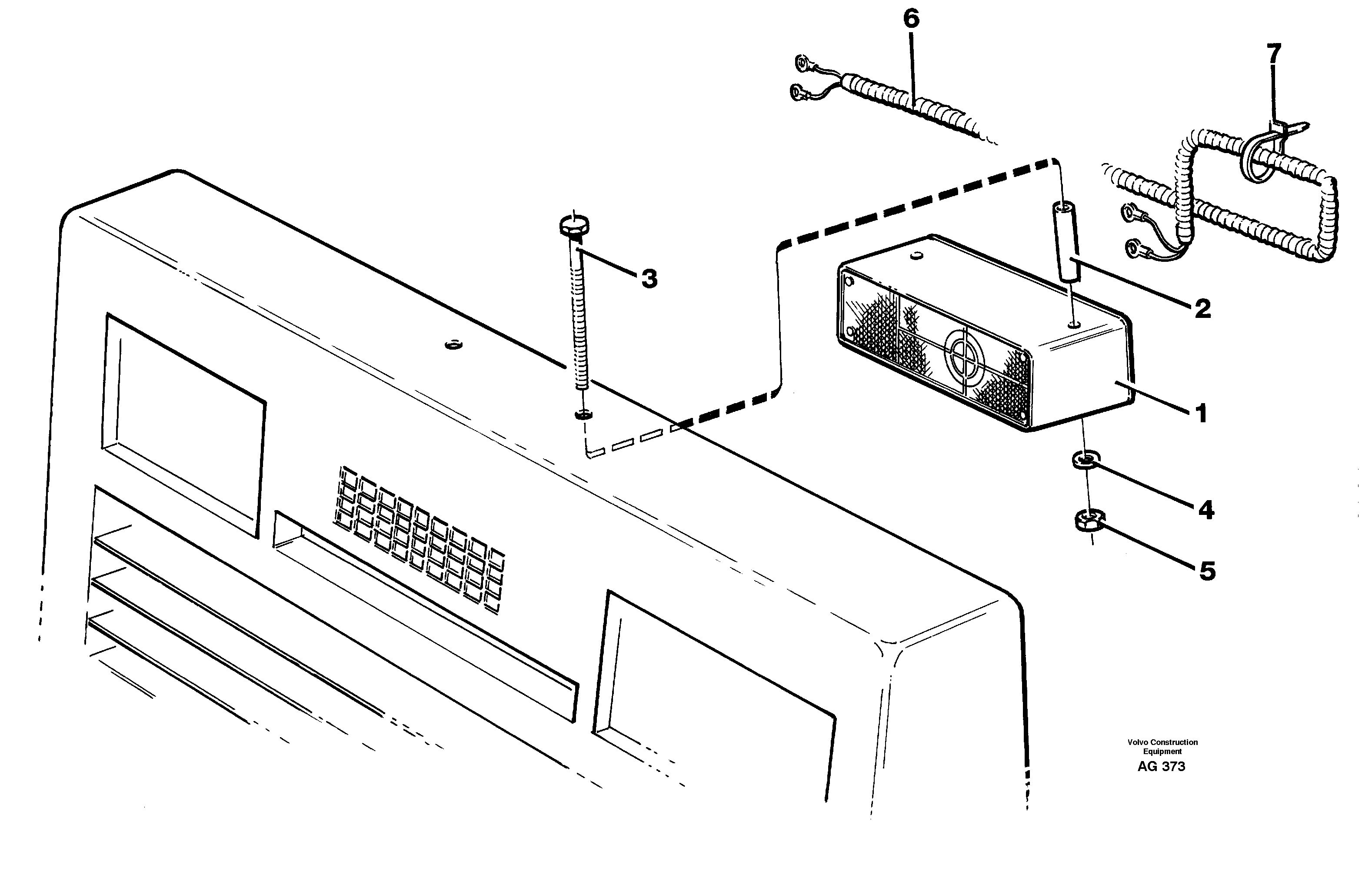 Back-up warning unit  93535 SER NO 10896- — volvo parts diagram