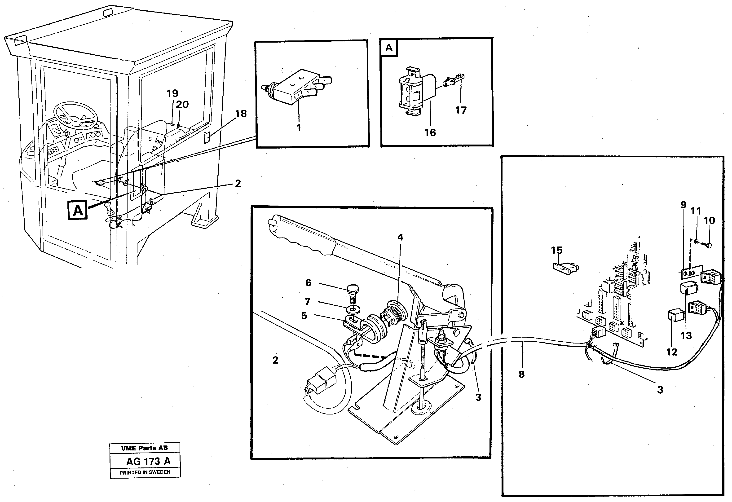 Electrical system: Parking brake alarm  92158 — volvo parts diagram