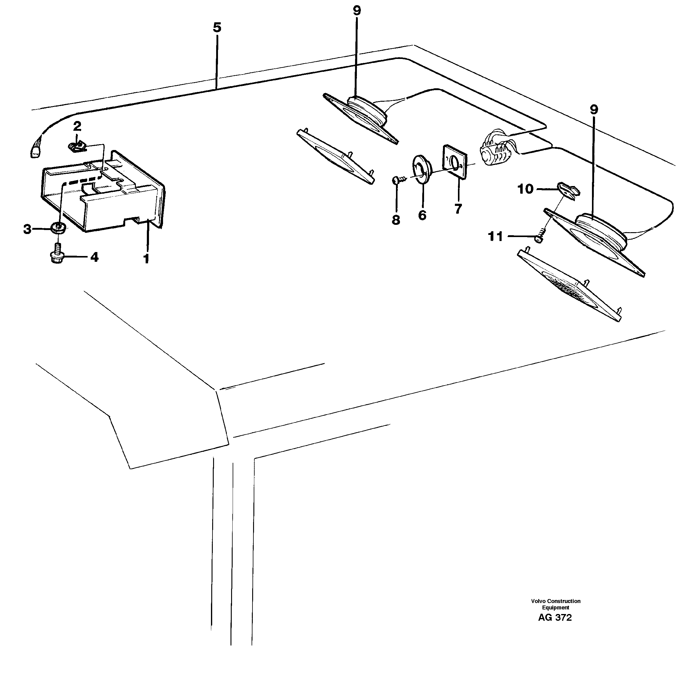 Radio bracket — volvo parts diagram
