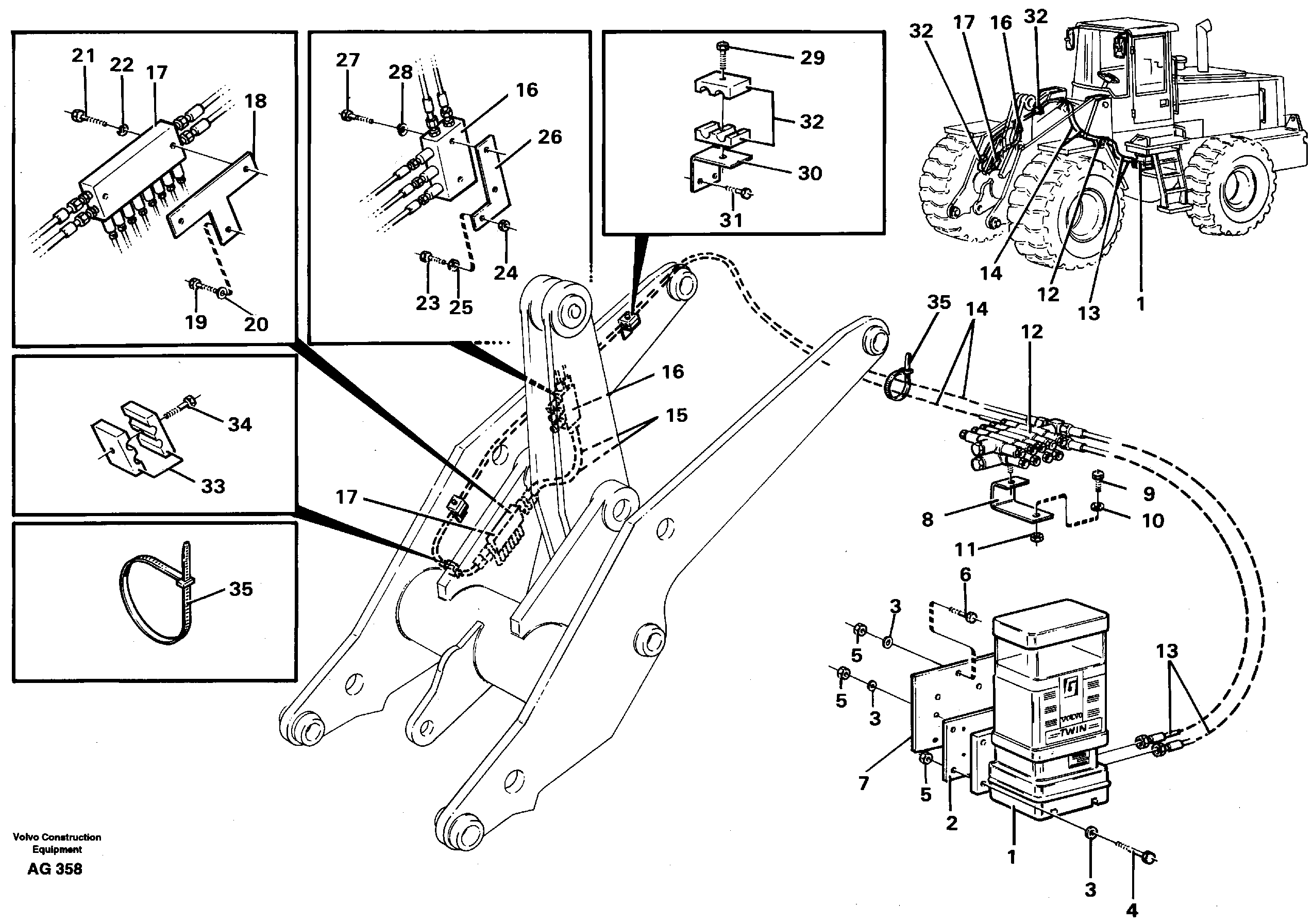 Central lubrication.  92752 — volvo parts diagram