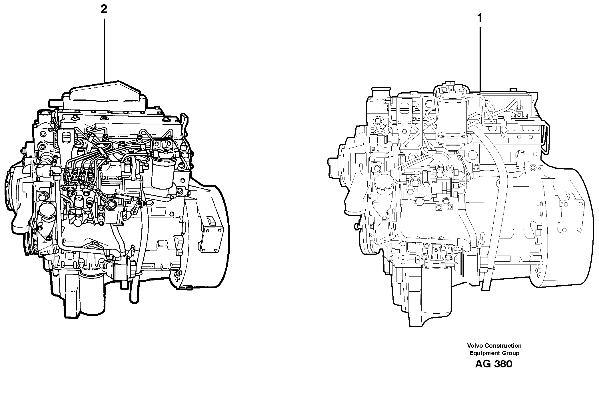 Engine  TD40GA, TD40KAE — volvo parts diagram