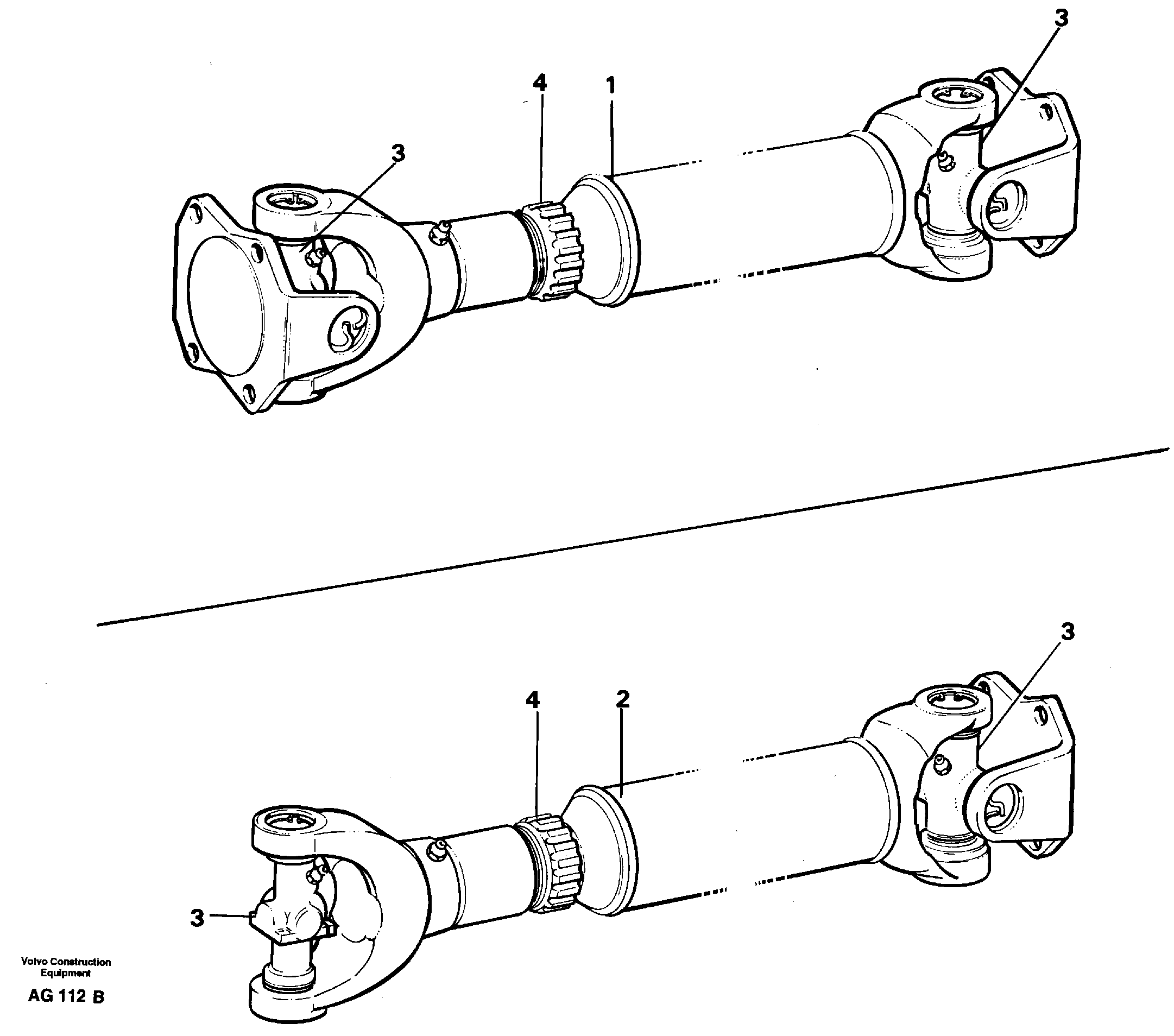 Propeller shaft — volvo parts diagram