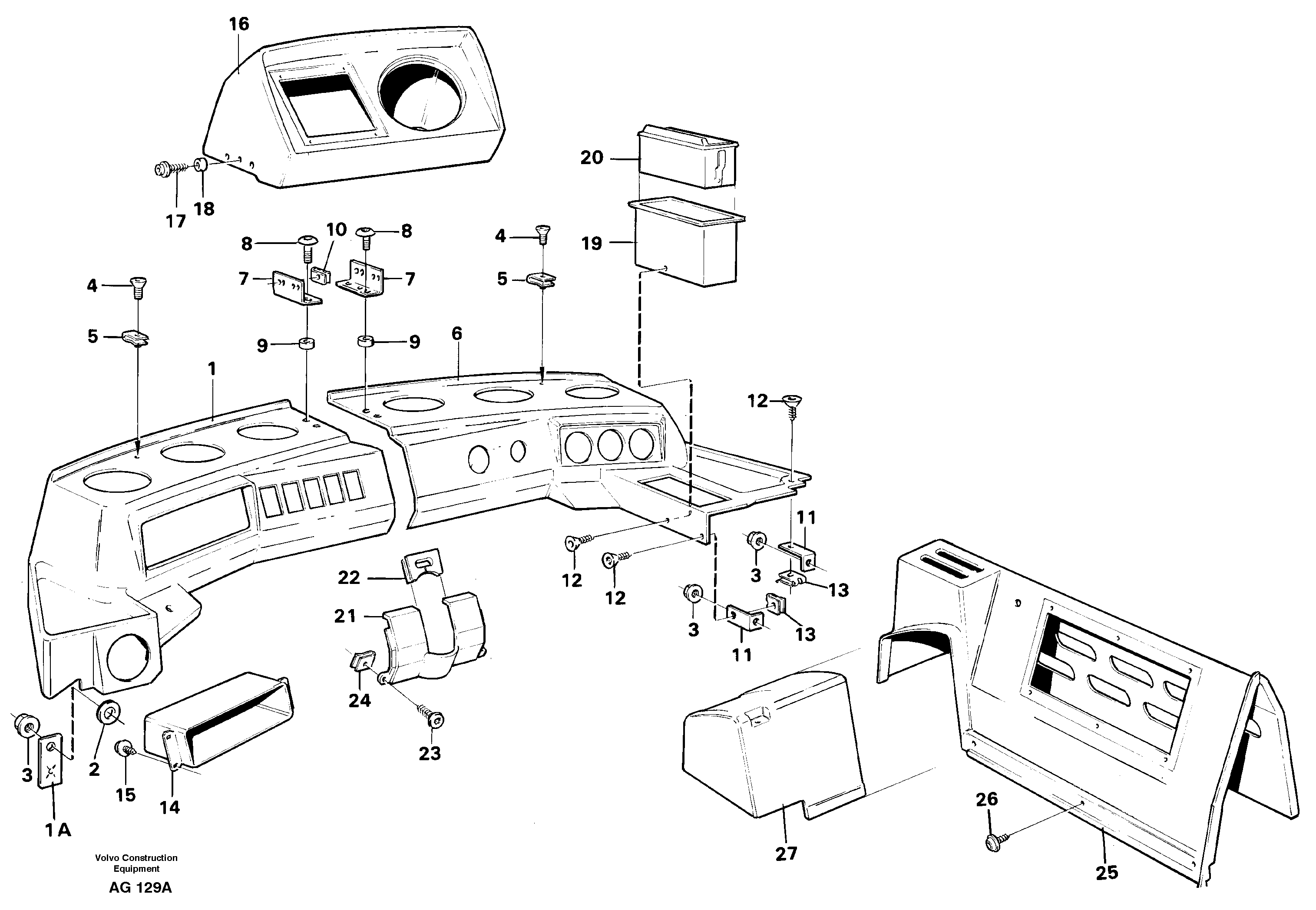 Instrument panel — volvo parts diagram
