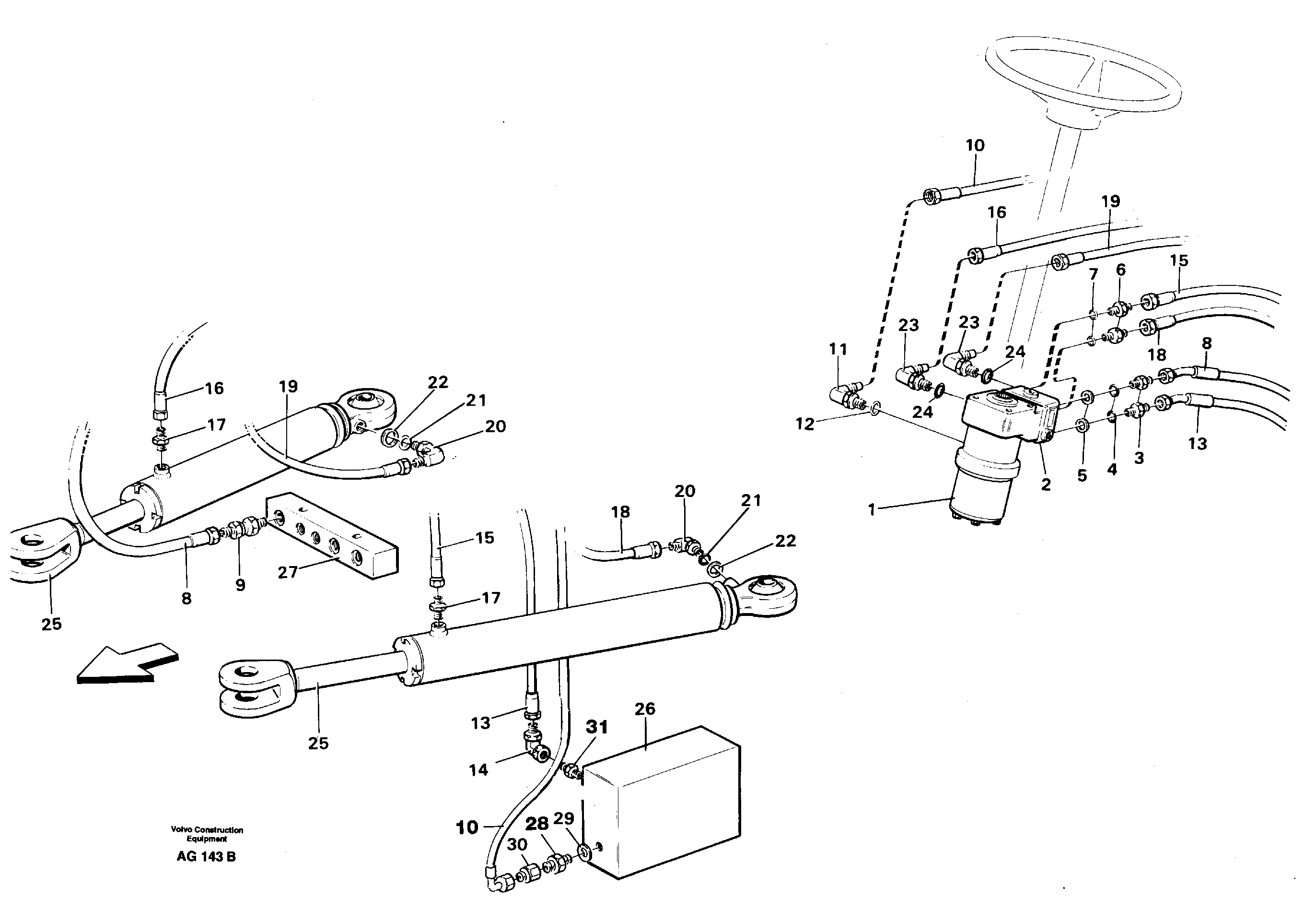 Steering system — volvo parts diagram