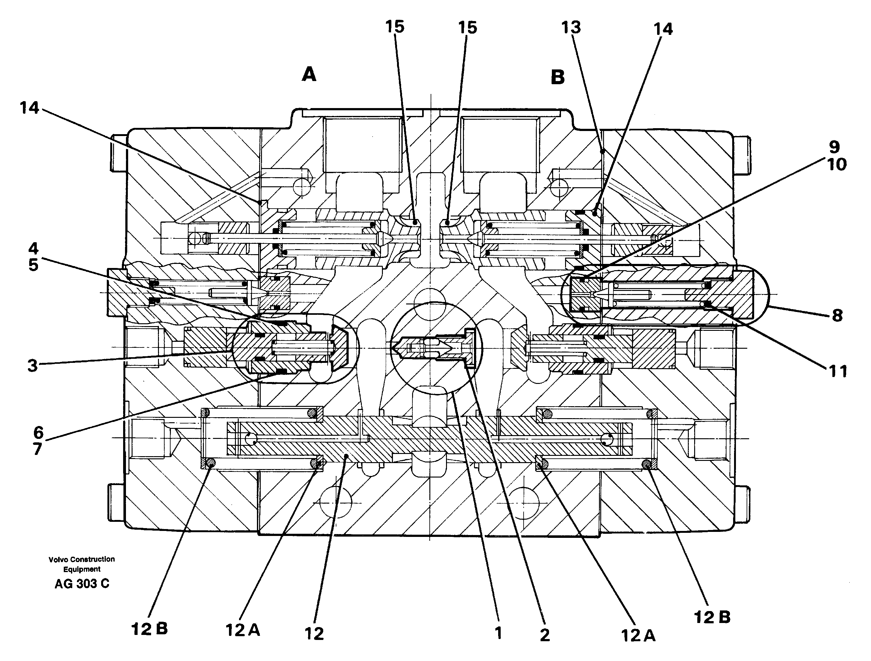 Valve section 3:rd function  92146, 94617, 94879 — volvo parts diagram