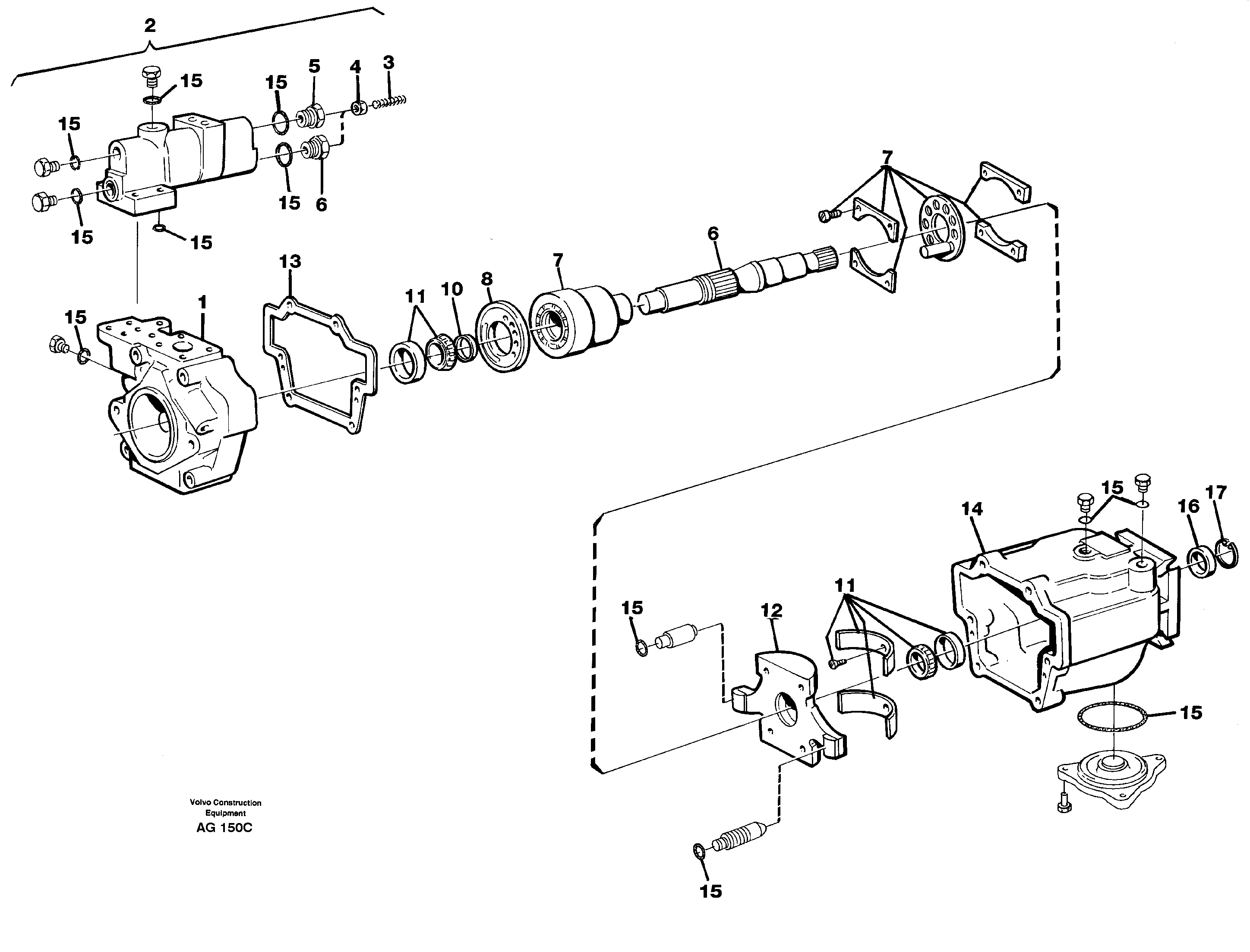 Hydraulic pump — volvo parts diagram