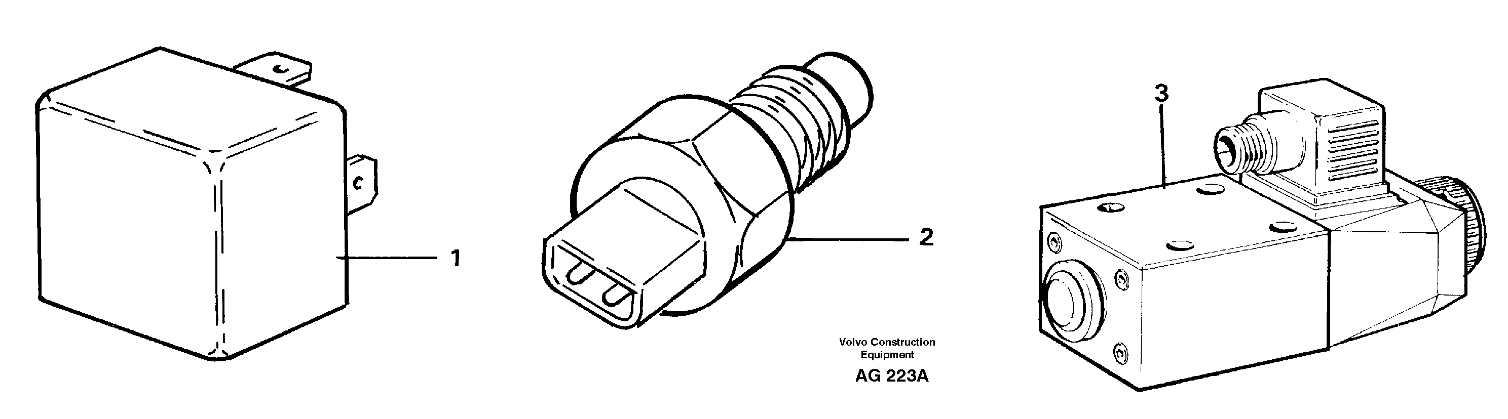 Relays, sensors and solenoid valves Reference list — volvo parts diagram