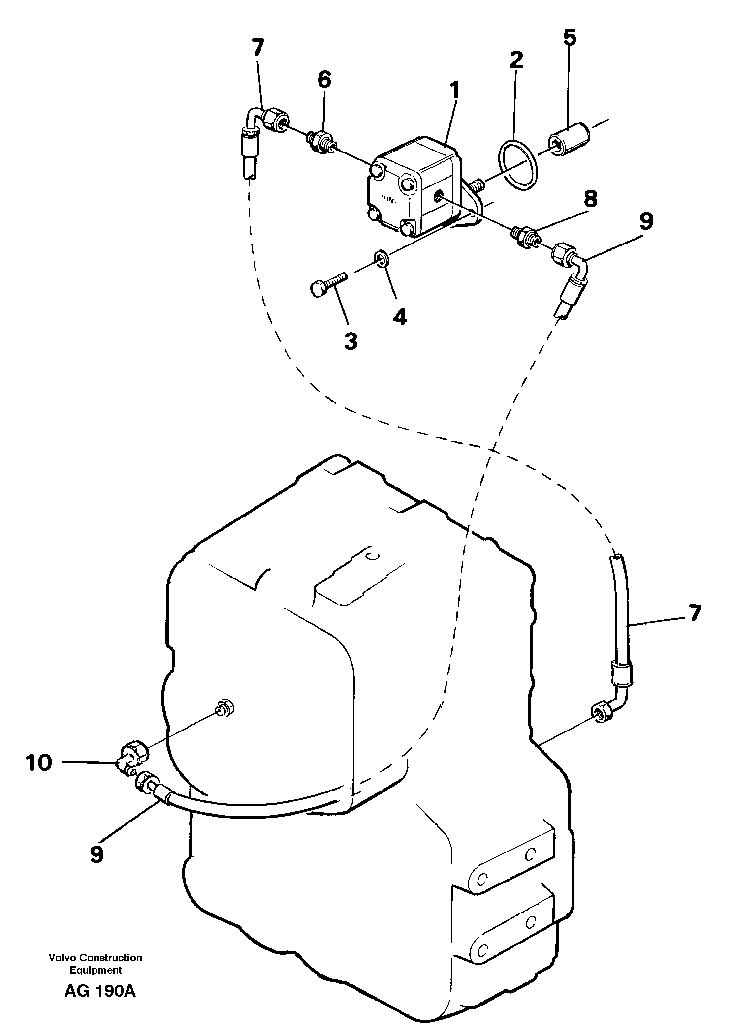 Lubricating system Hydraulic transmission — volvo parts diagram