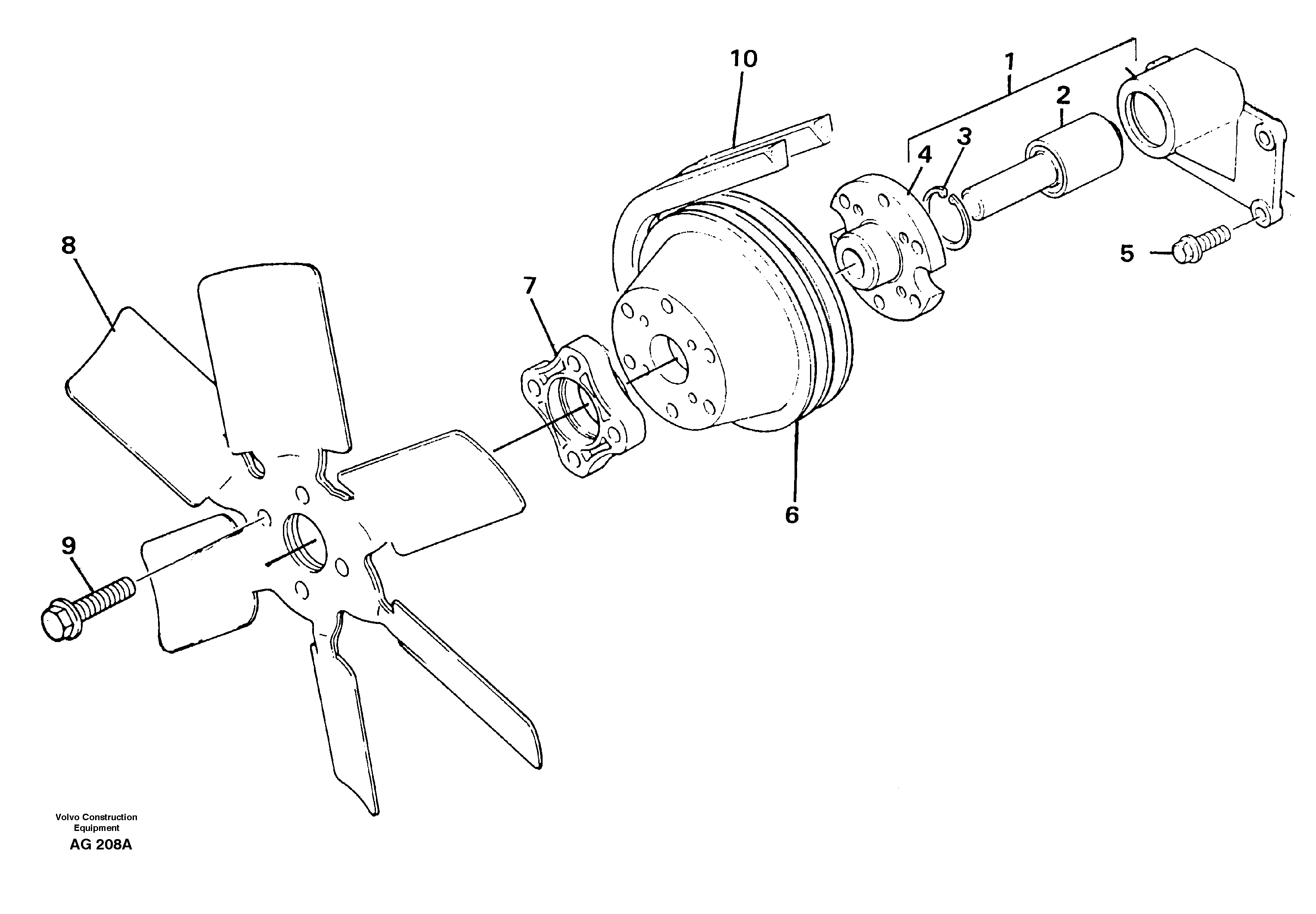 Fan and fan housing — volvo parts diagram