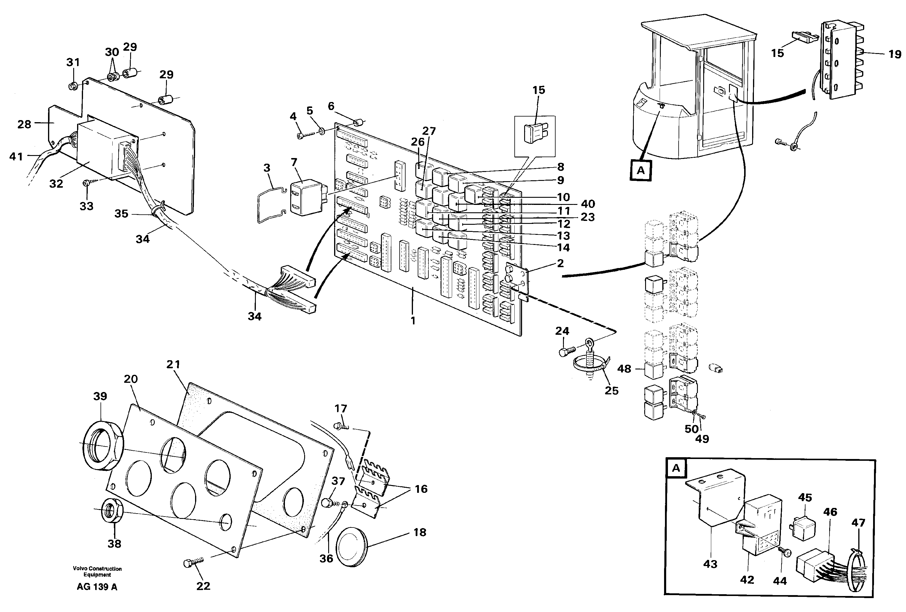 Electrical distribut.unit and control unit — volvo parts diagram