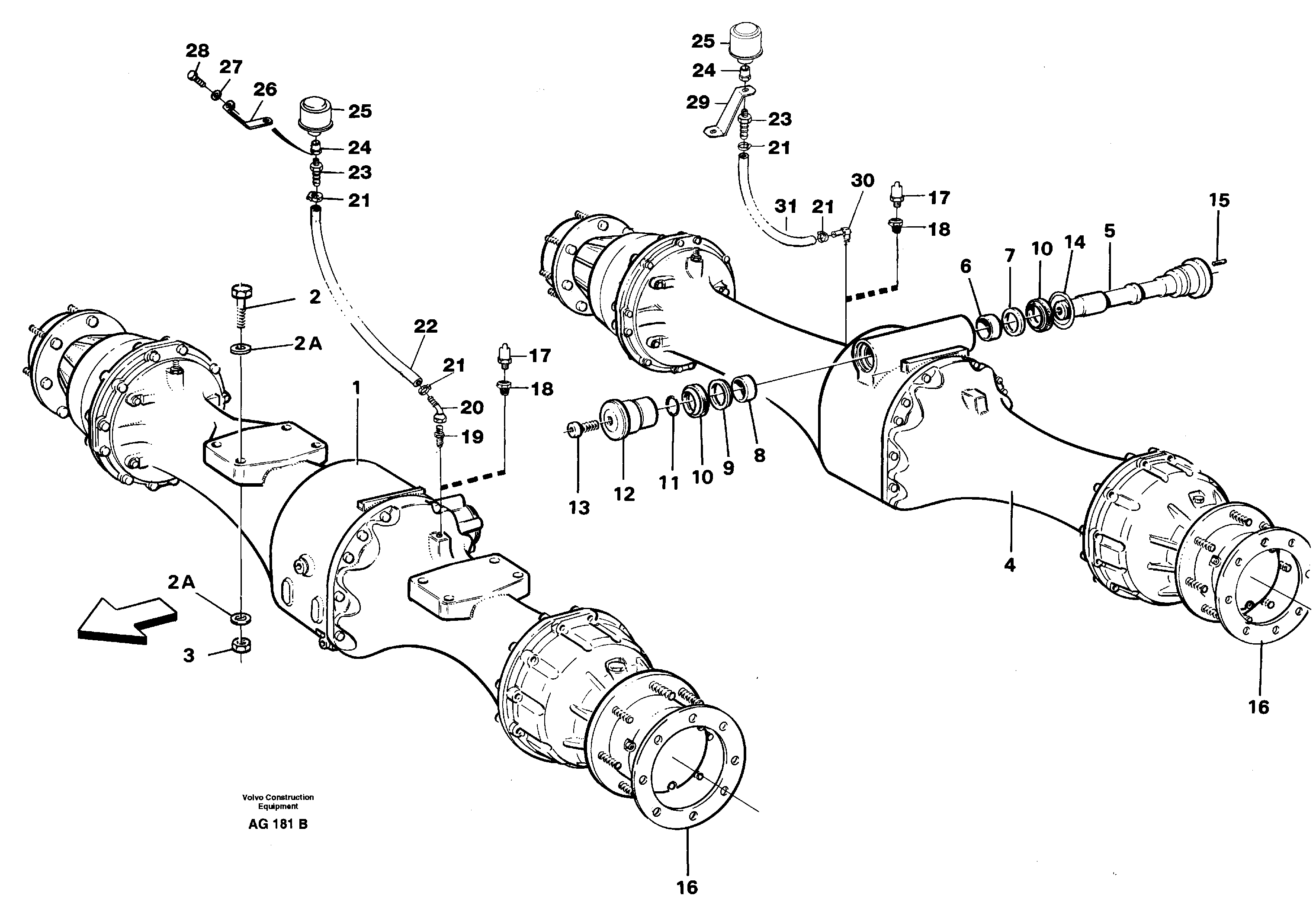 Planetary axle mounting — volvo parts diagram