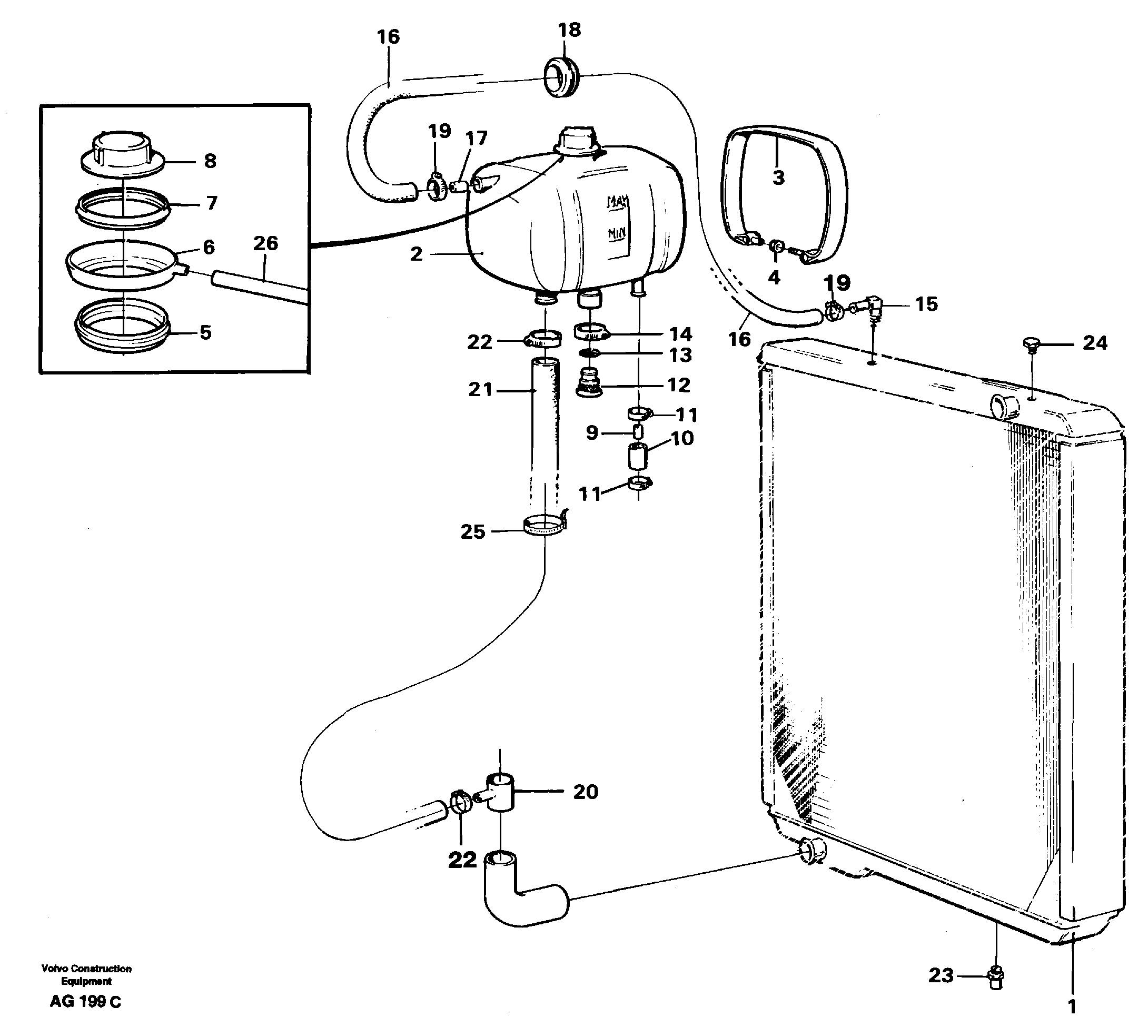 Cooling system — volvo parts diagram
