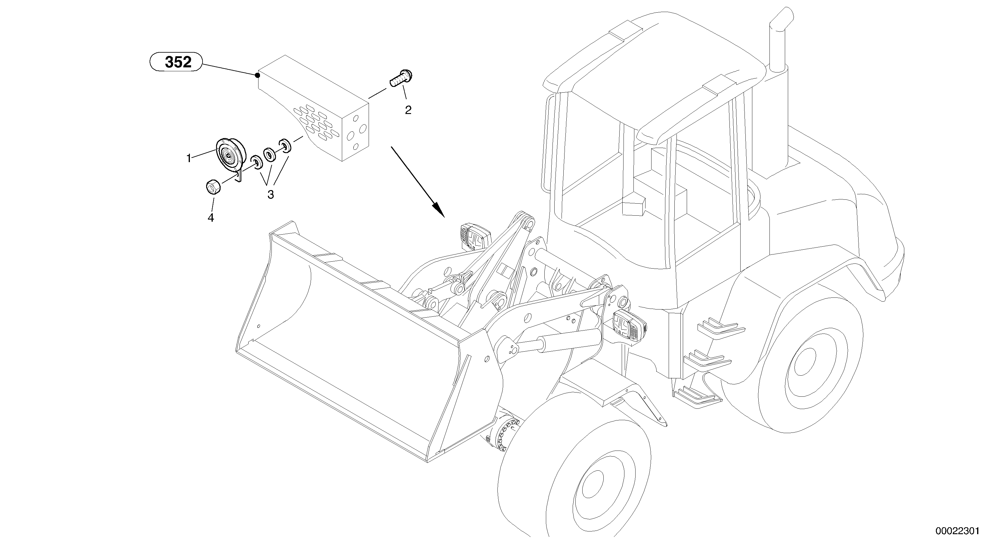Signal horn — volvo parts diagram