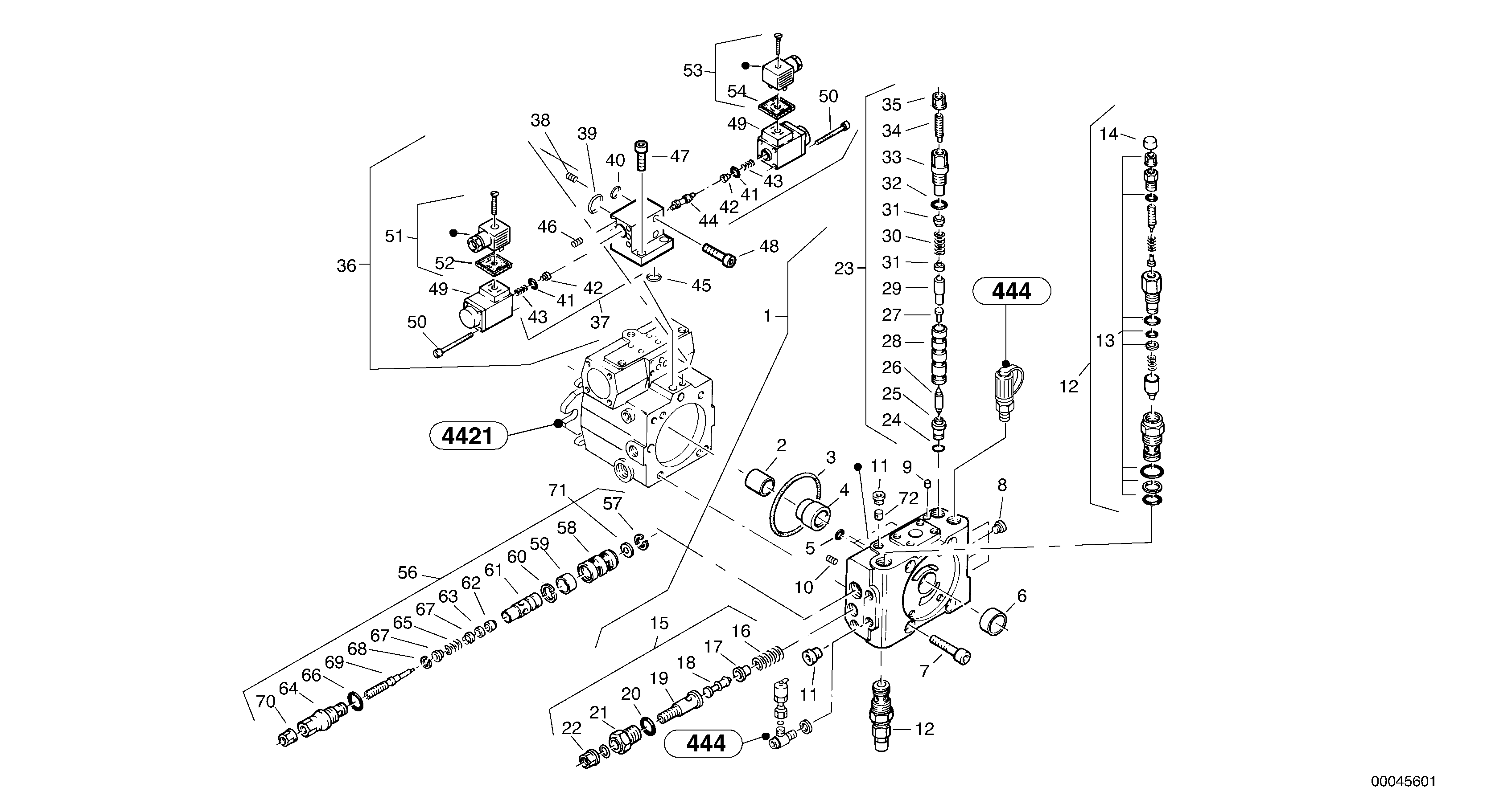 Valves - Variable displacement pump — volvo parts diagram