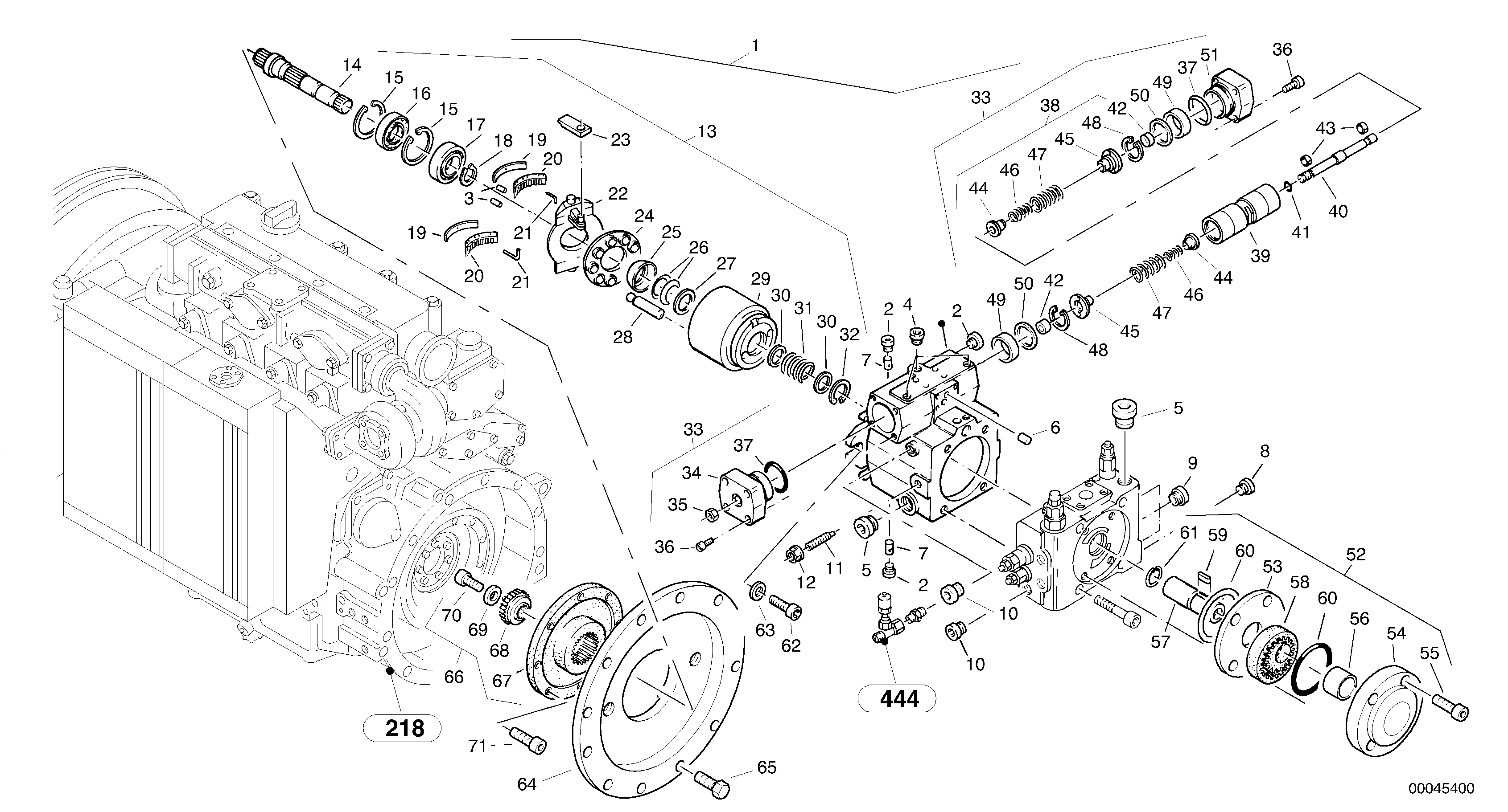 Variable displacement pump — volvo parts diagram