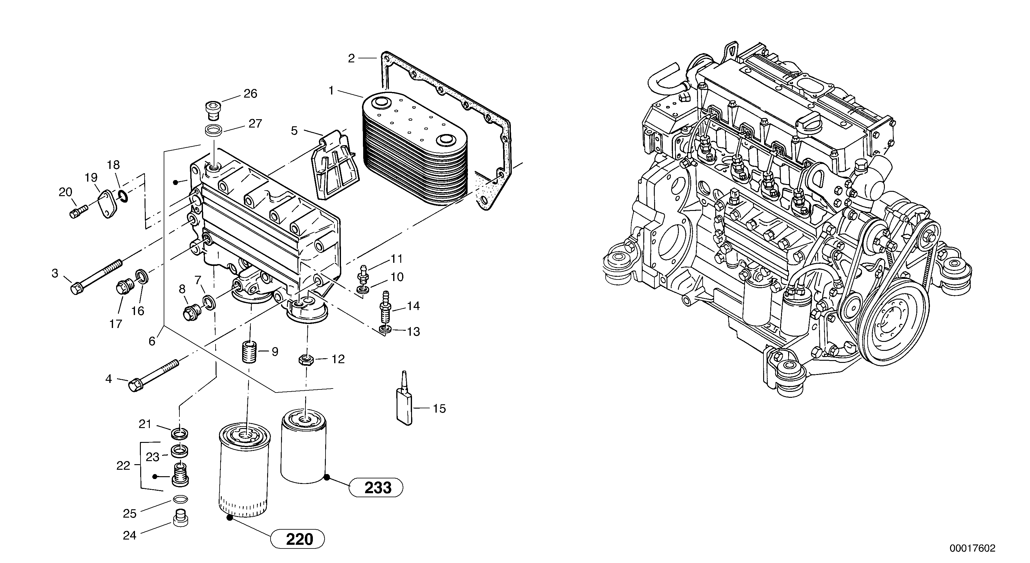 Engine - oil cooler — volvo parts diagram