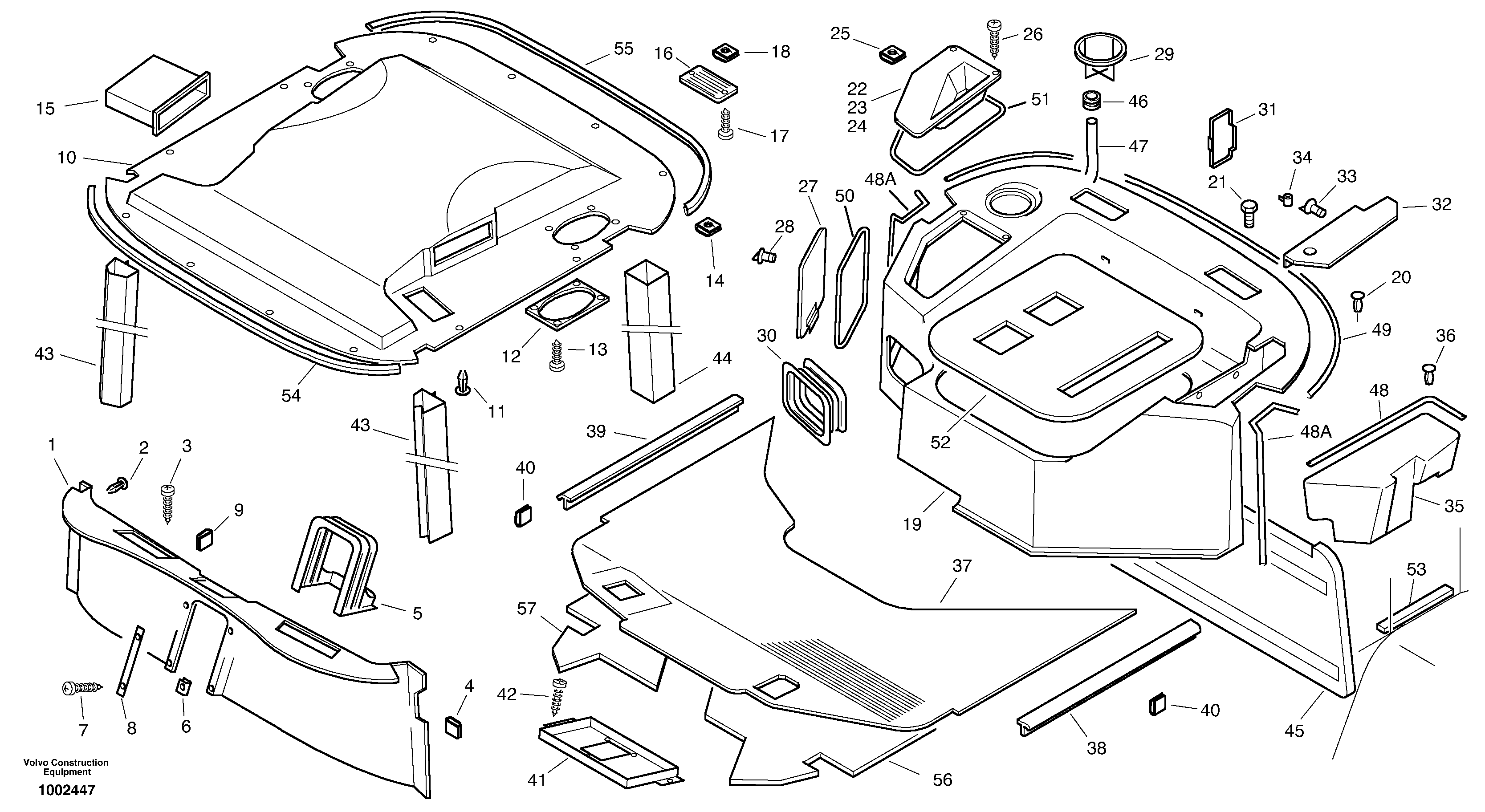 Isolation - Cabine — volvo parts diagram