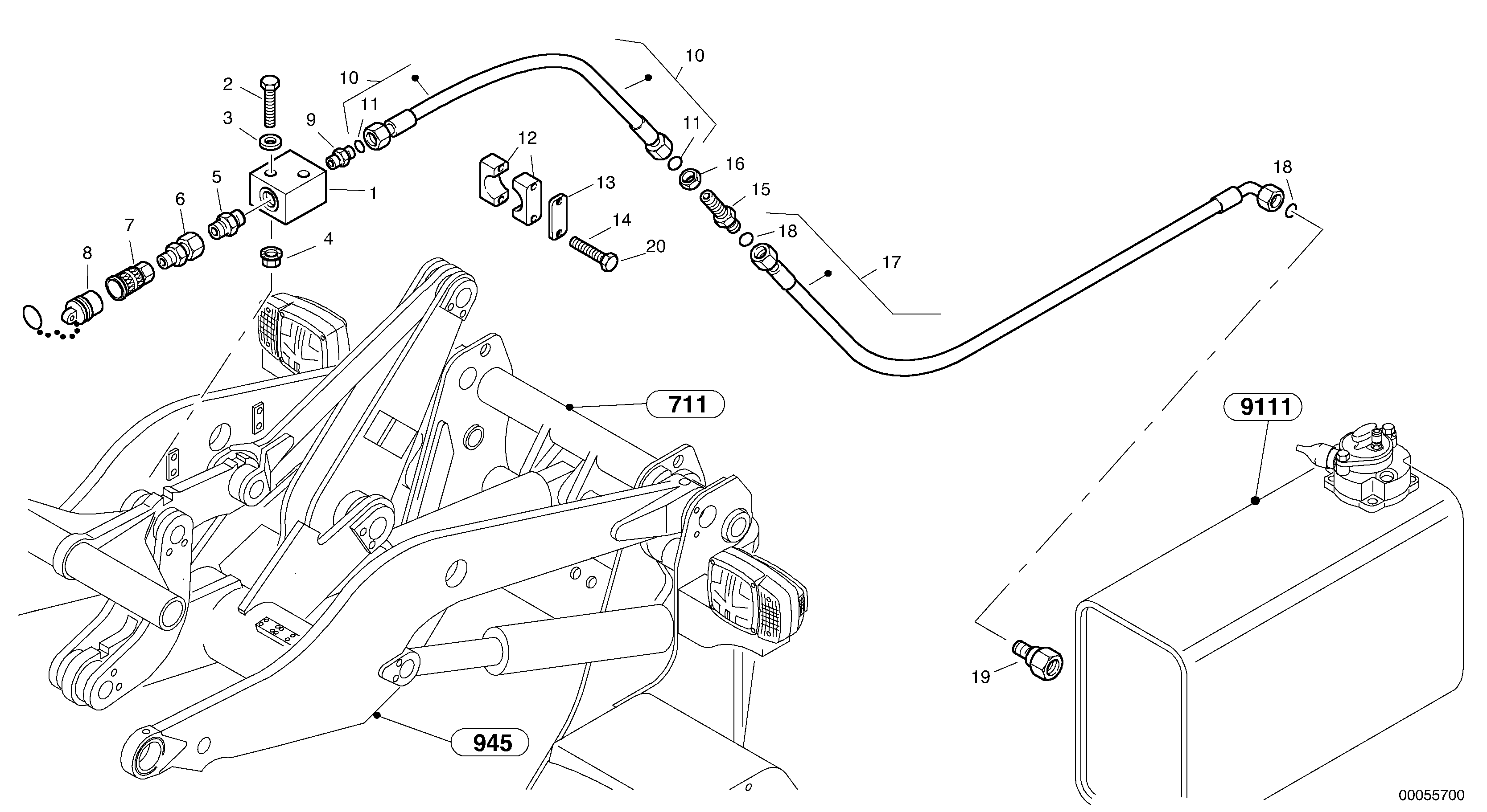 Leakage line - Option — volvo parts diagram