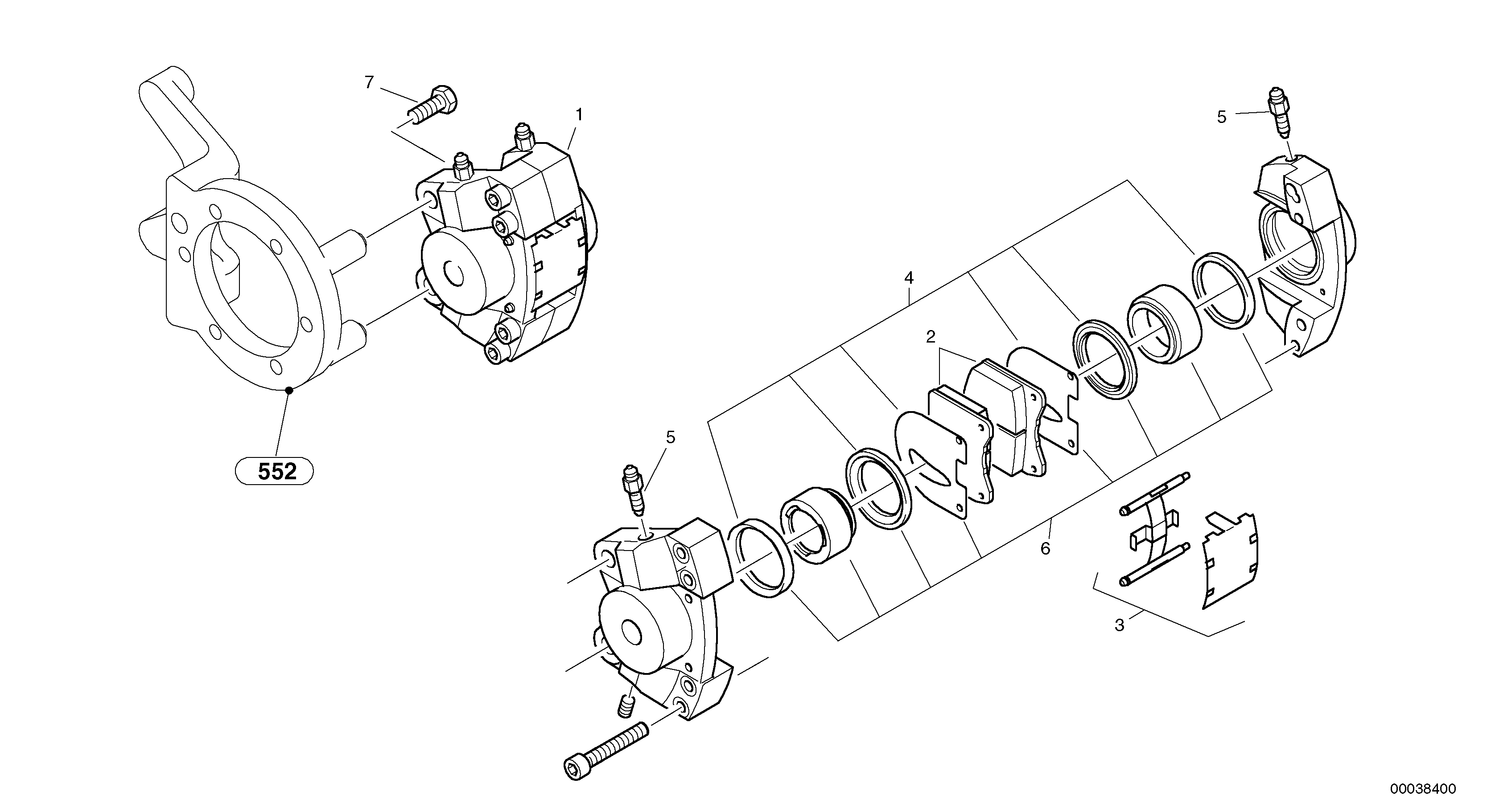 Central brake — volvo parts diagram