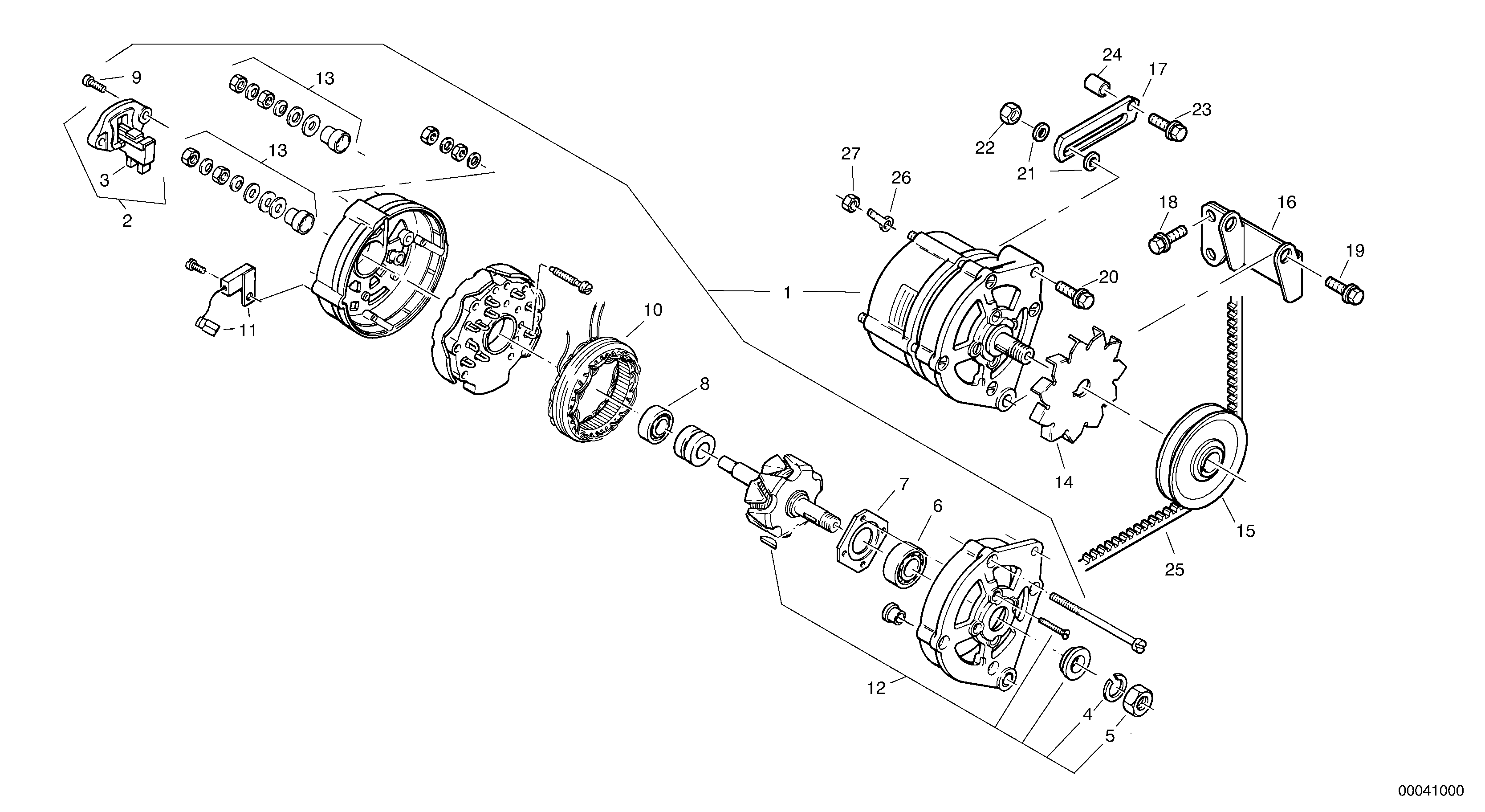 Alternator — volvo parts diagram