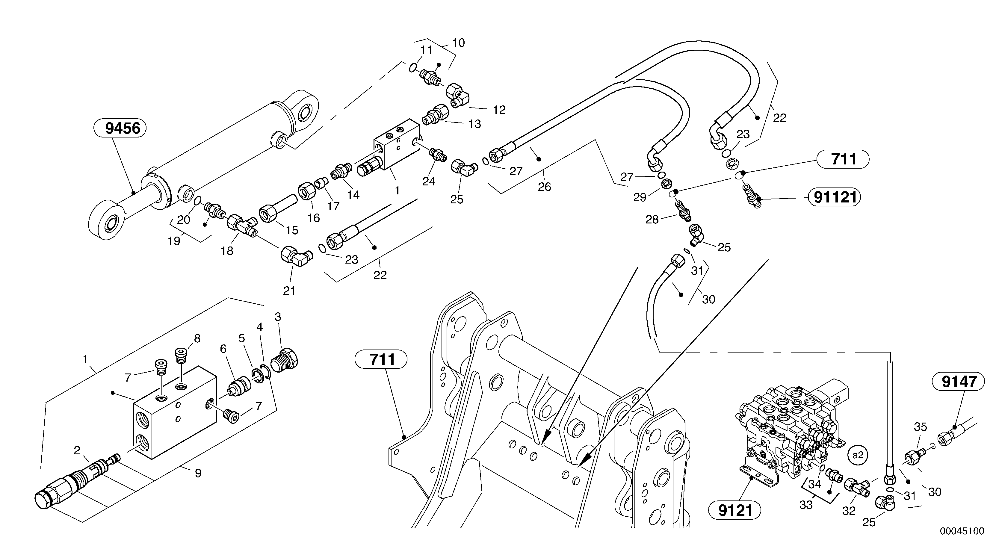 Line fracture safety - Tilt — volvo parts diagram