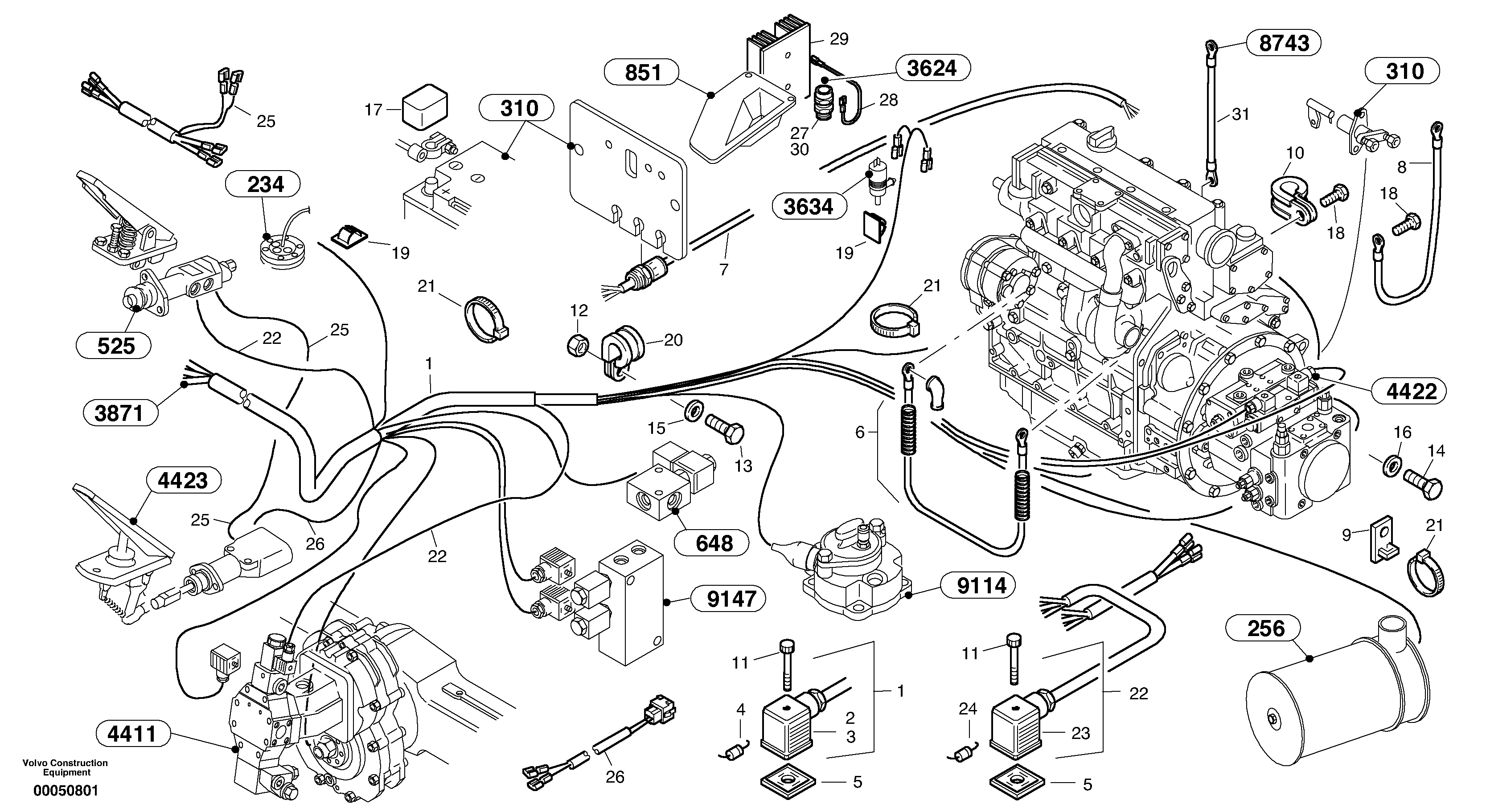 Electric installation — volvo parts diagram