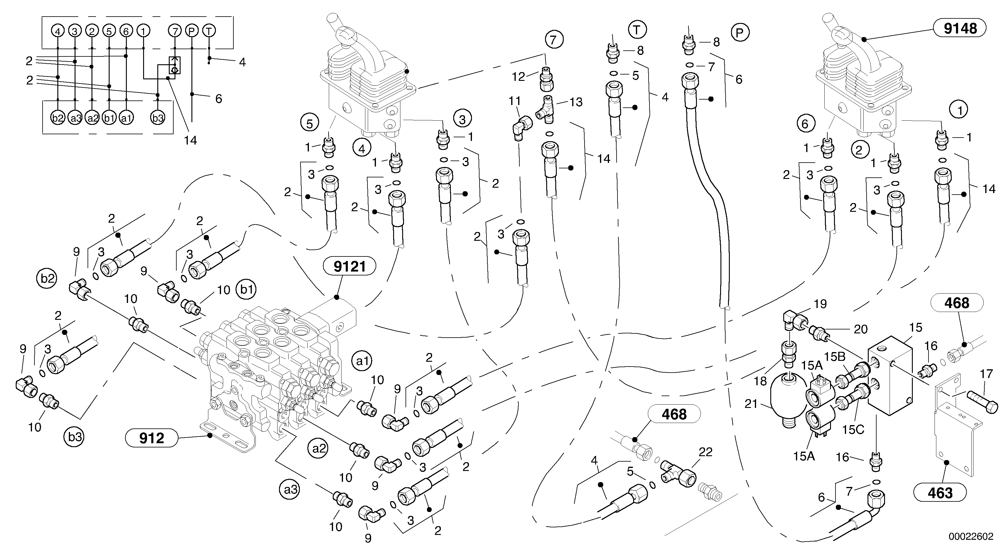 Lines - servo control — volvo parts diagram