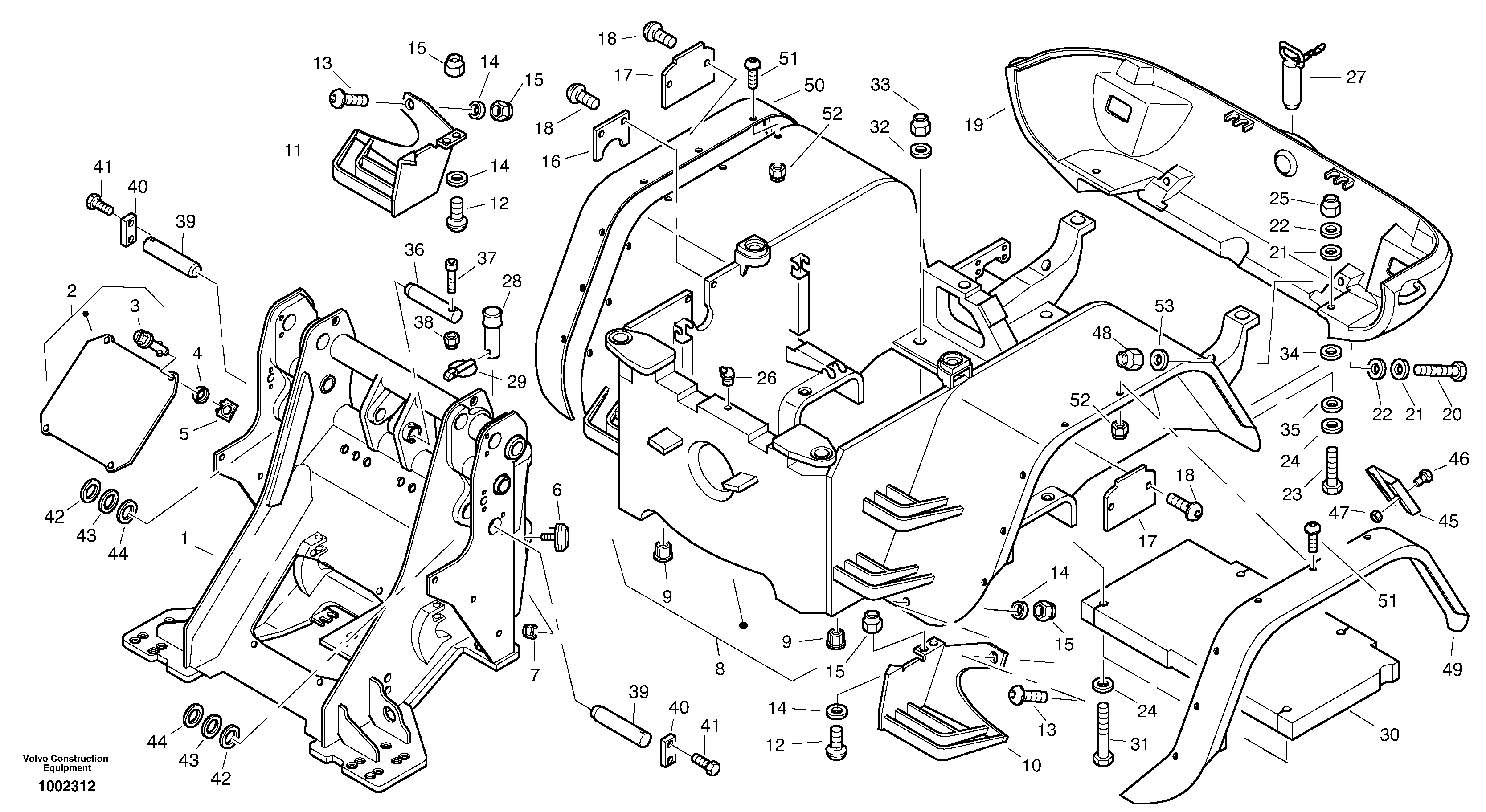 Frame — volvo parts diagram