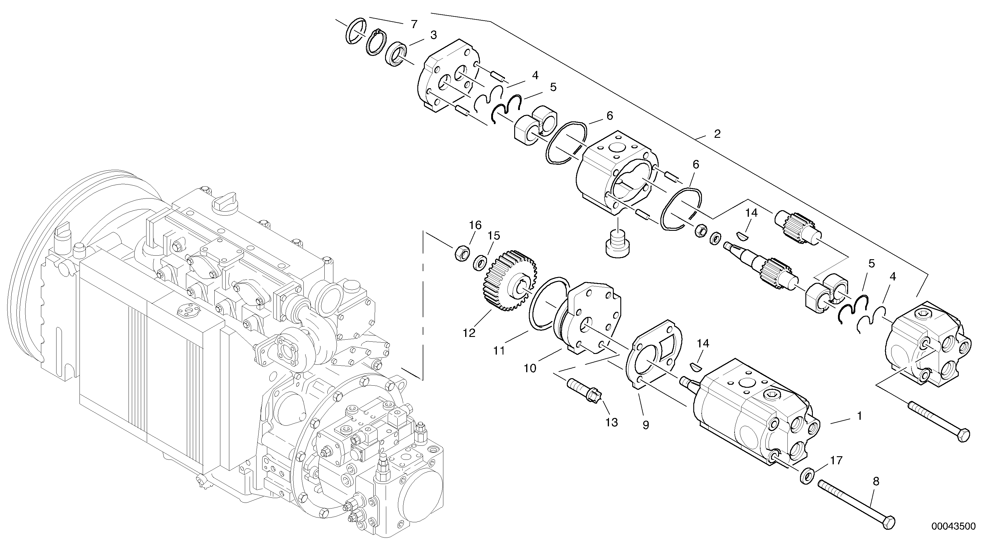 Steering pump — volvo parts diagram