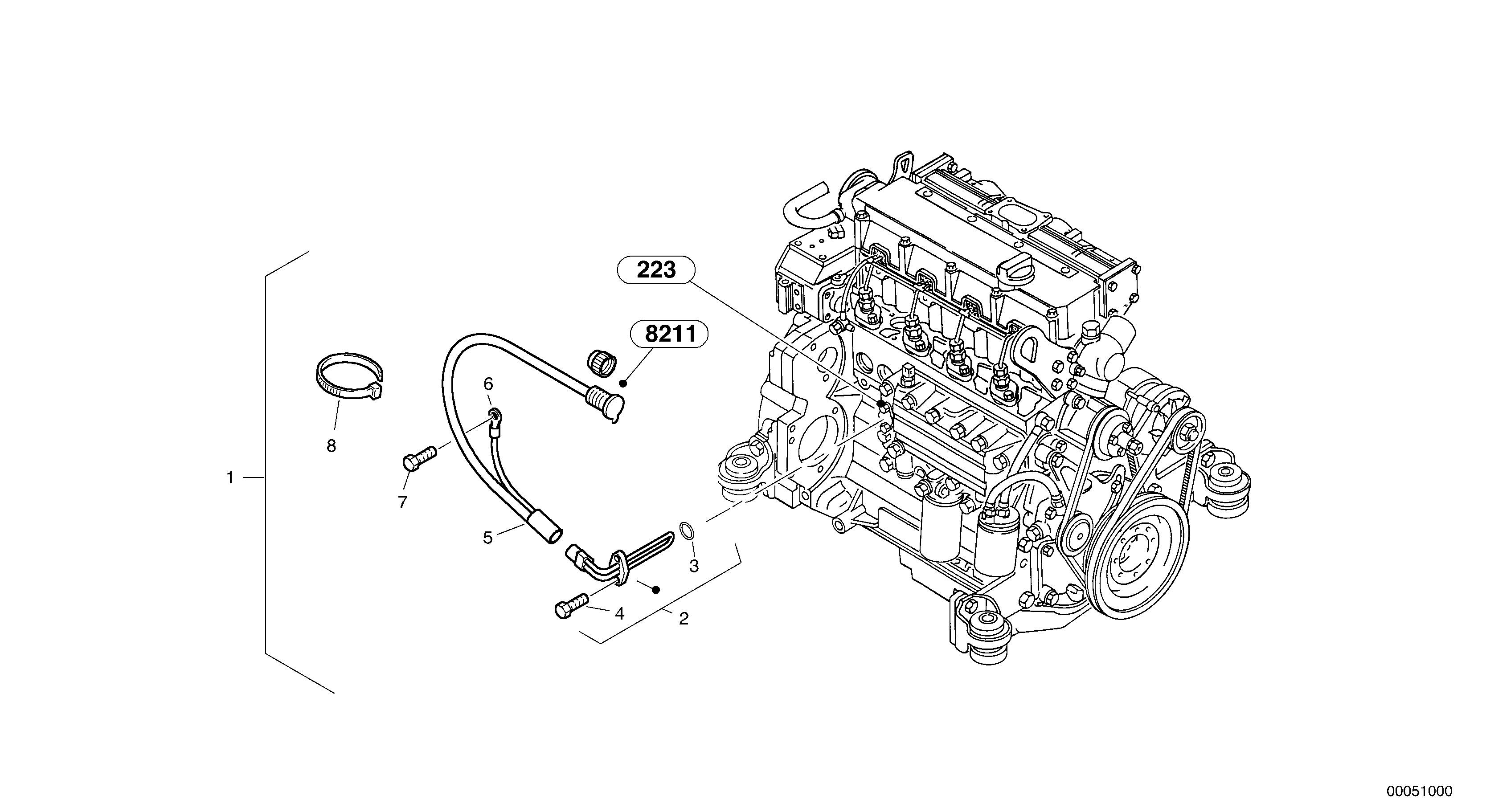 Motor oil preheating — volvo parts diagram