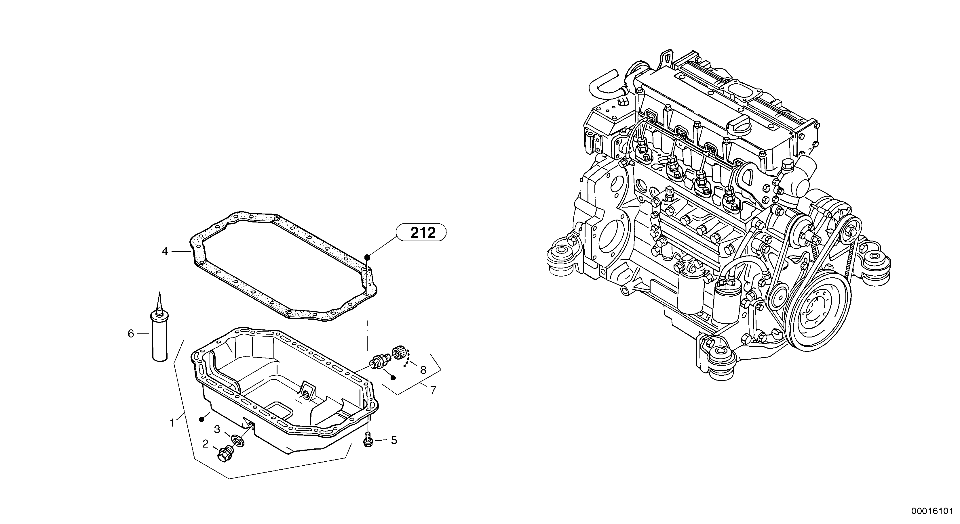 Oil sump — volvo parts diagram