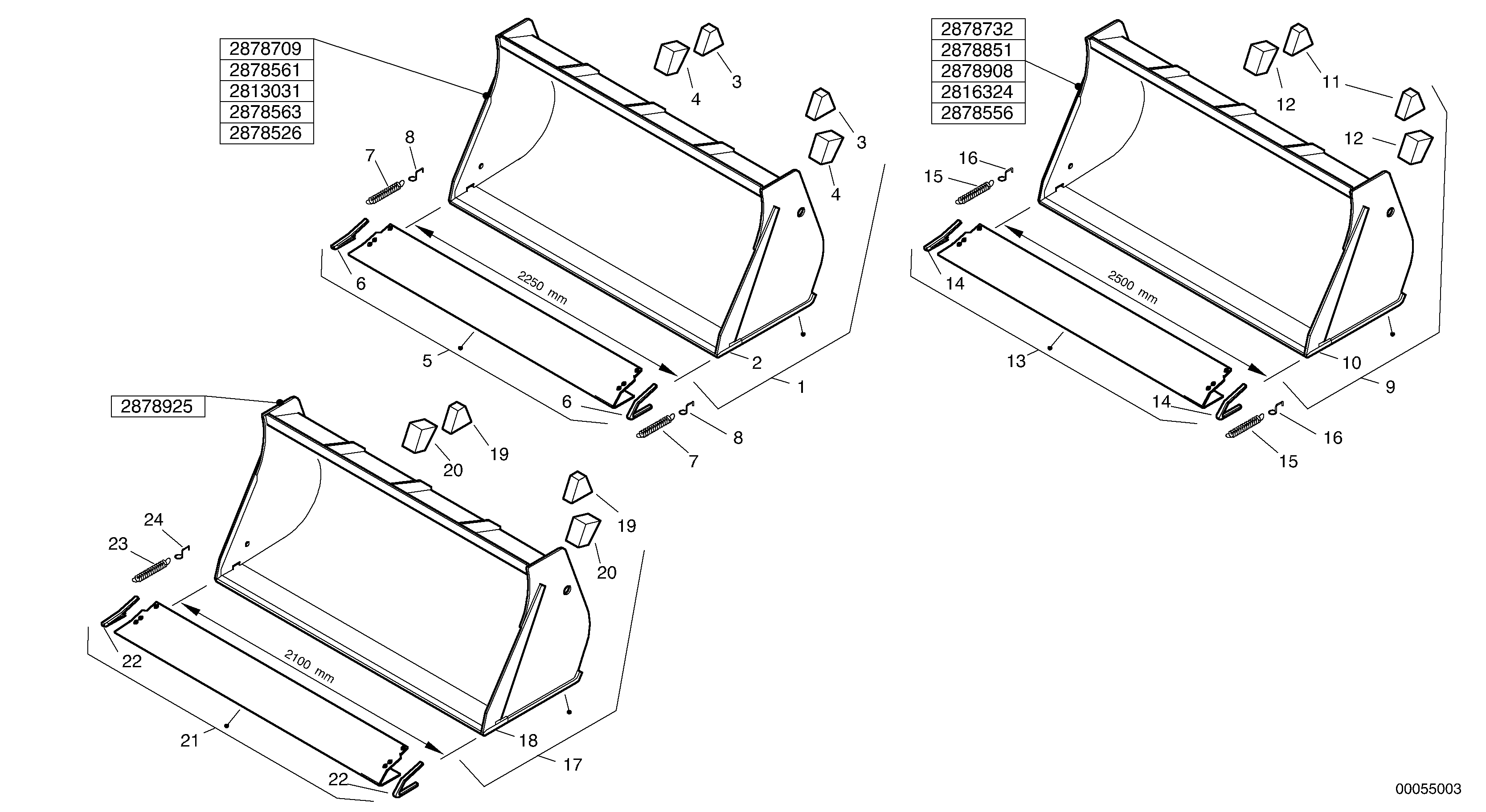 Bucket without teeth - TPZ — volvo parts diagram