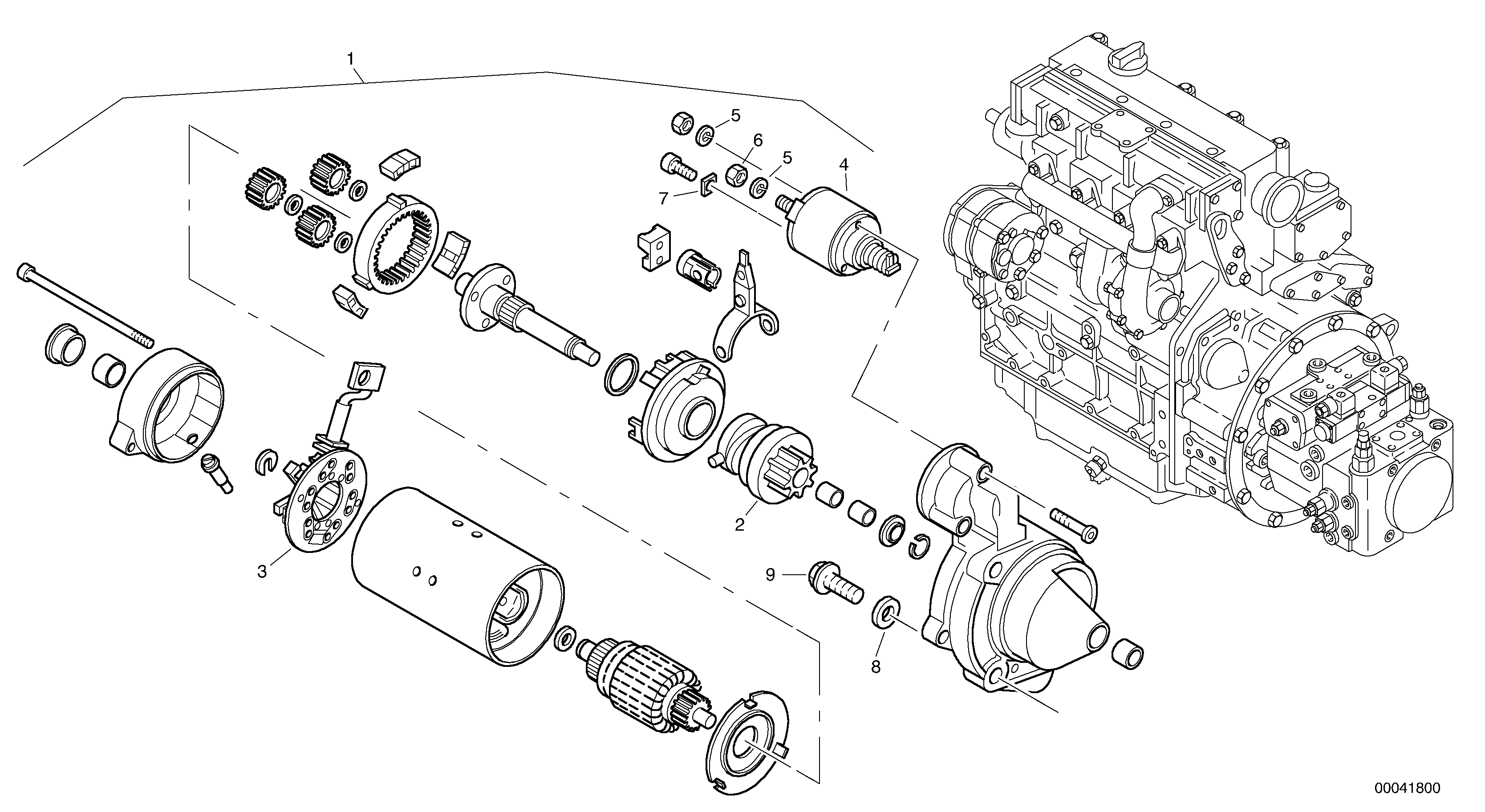 Starter — volvo parts diagram