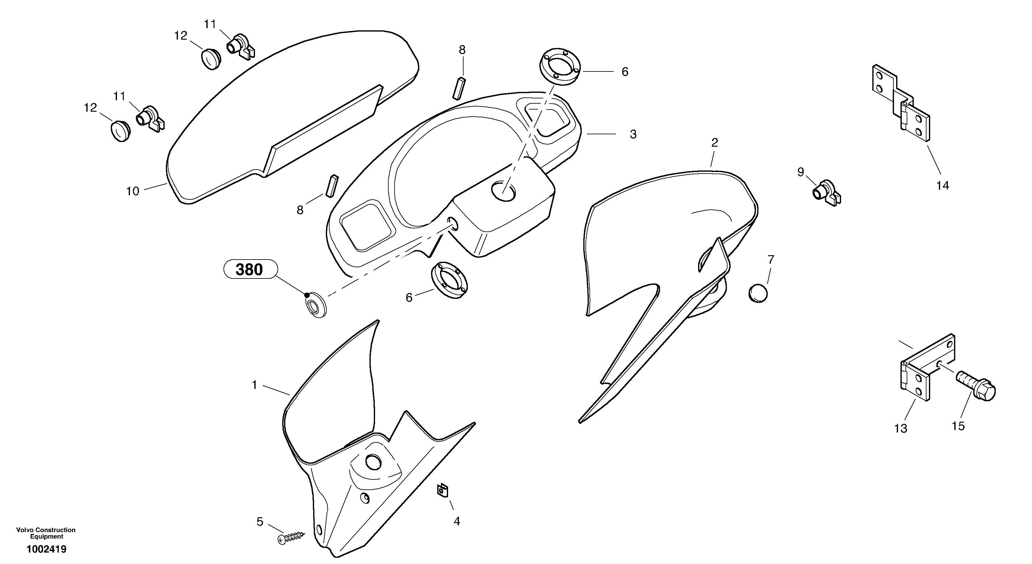 Dash board-canopy — volvo parts diagram
